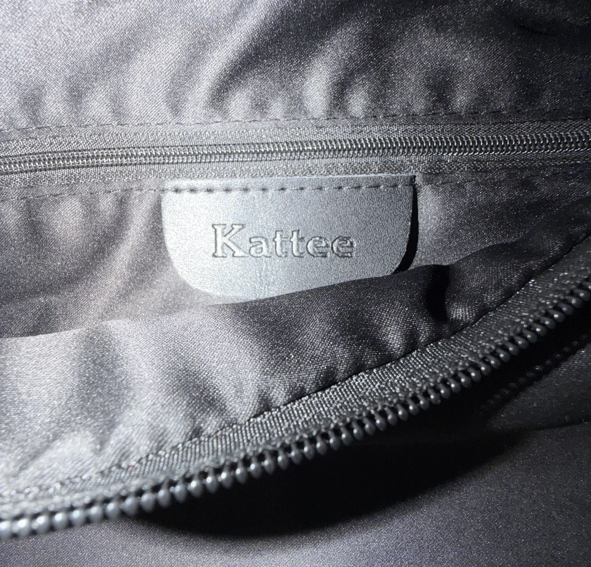 Kattee Black Nylon Cosmetic Pouch 3