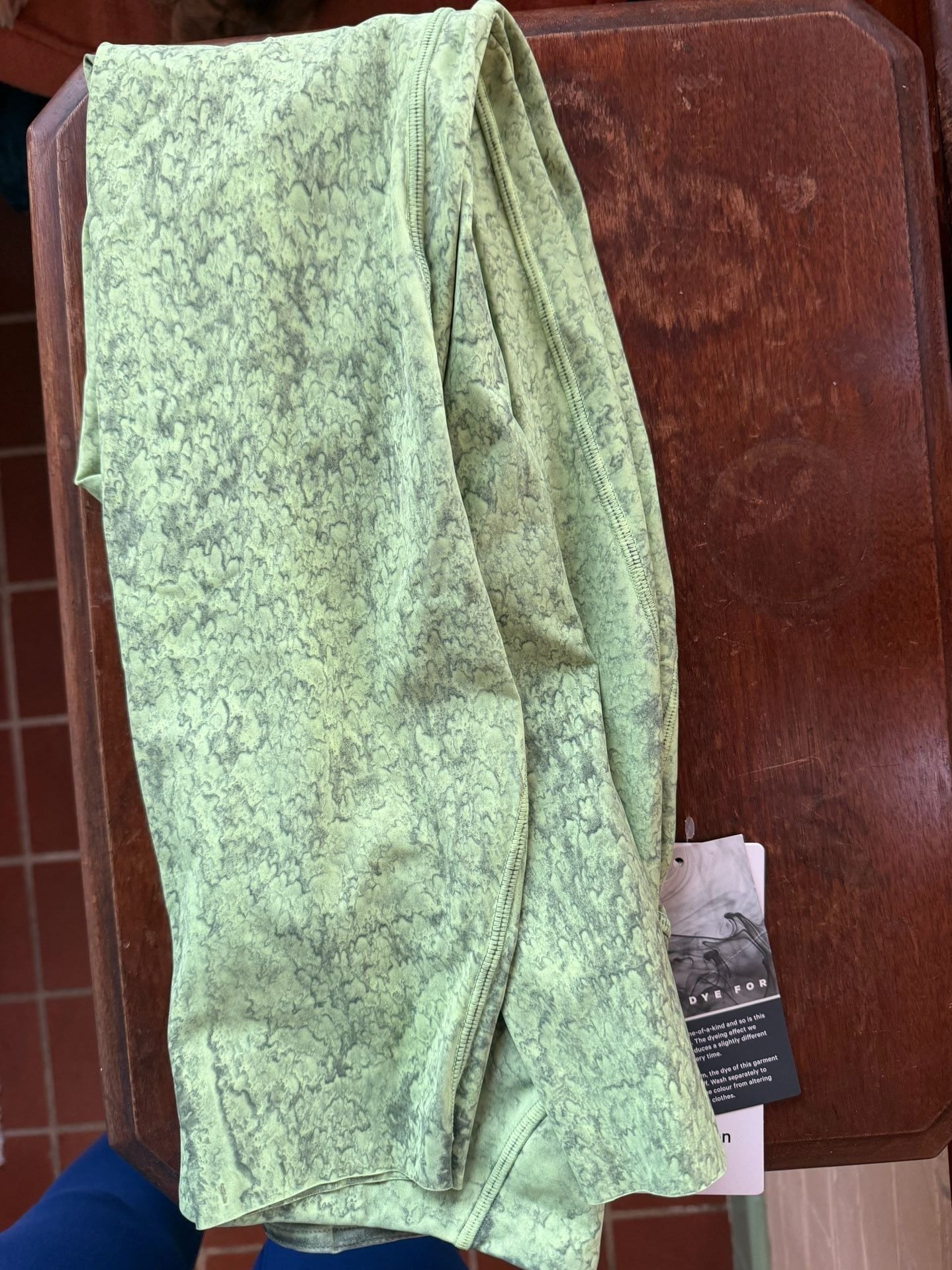 Lululemon Base Pace HR Tight 25" Wash Size 6 Green Nulux Leggings New 4