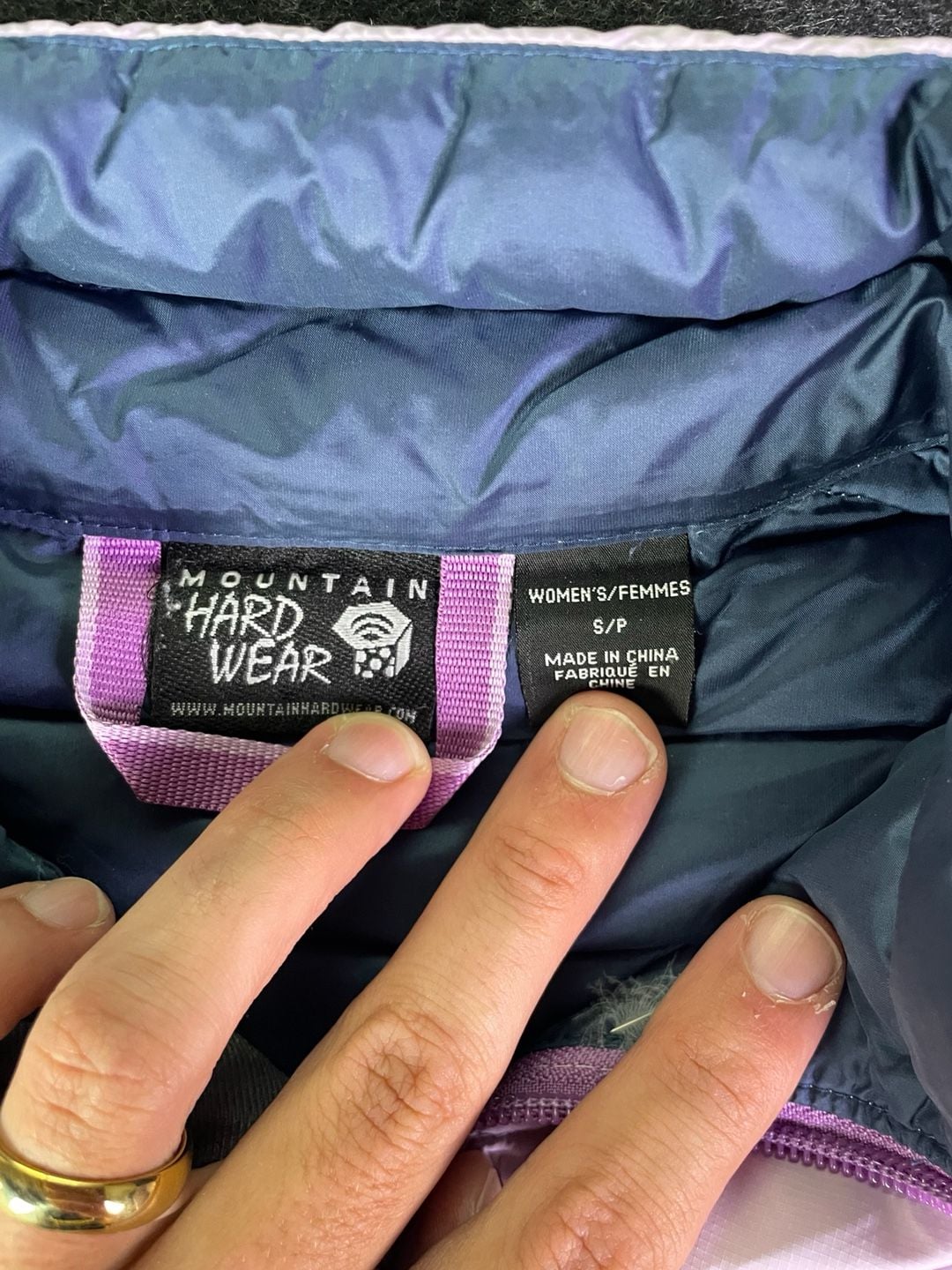 Mountain Hardwear 650 Down Jacket Size S Purple Q.Shield 3