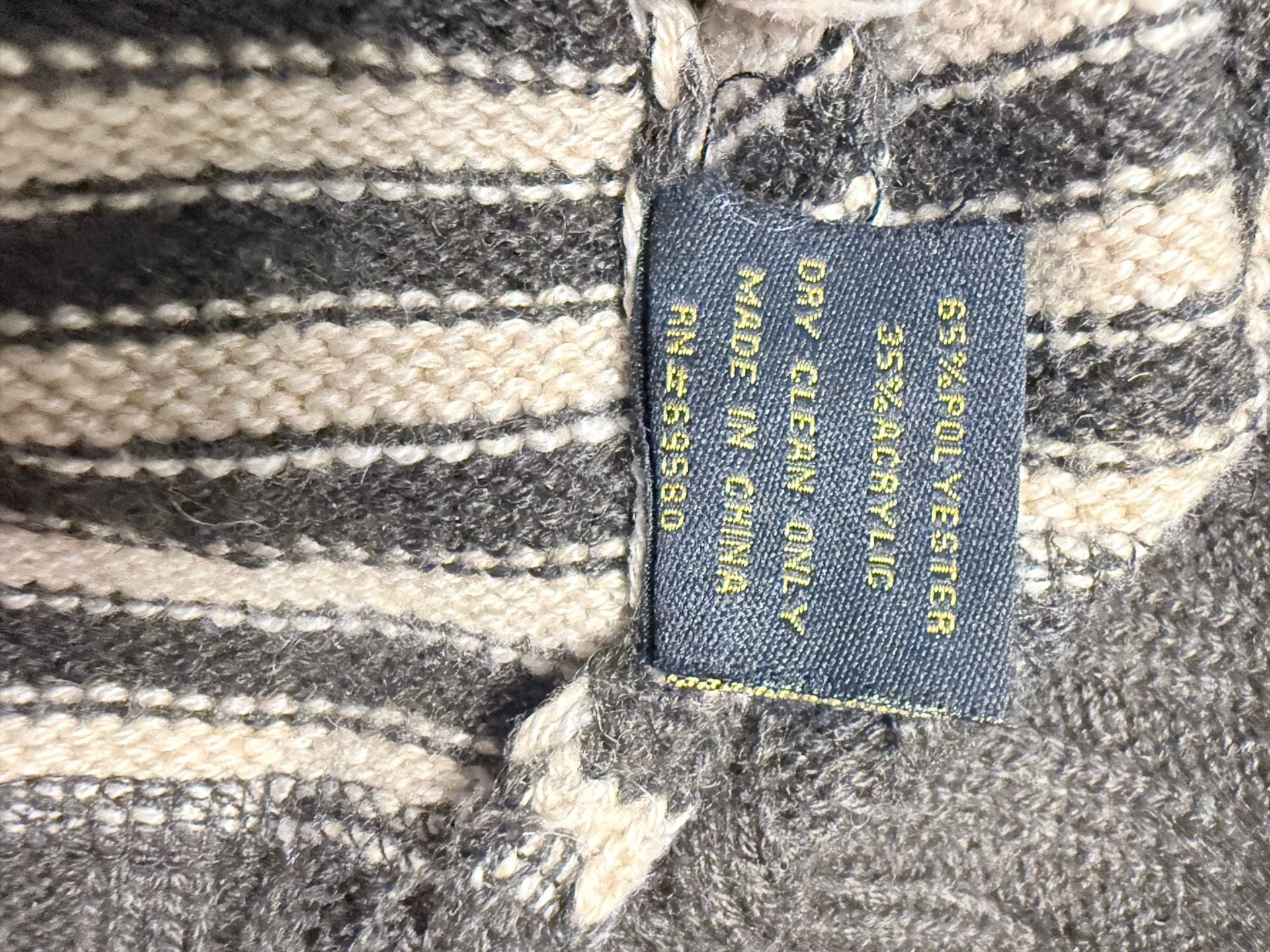 Stacy Adams Full Zip Sweater Jacket Size 2XL Gray Striped Mock Neck 5
