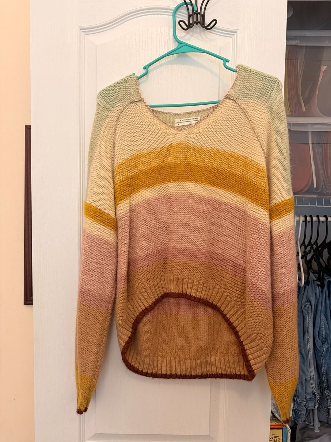 by Anthropologie Striped Sweater Size M Multicolor 2