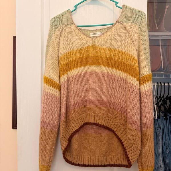 by Anthropologie Striped Sweater Size M Multicolor