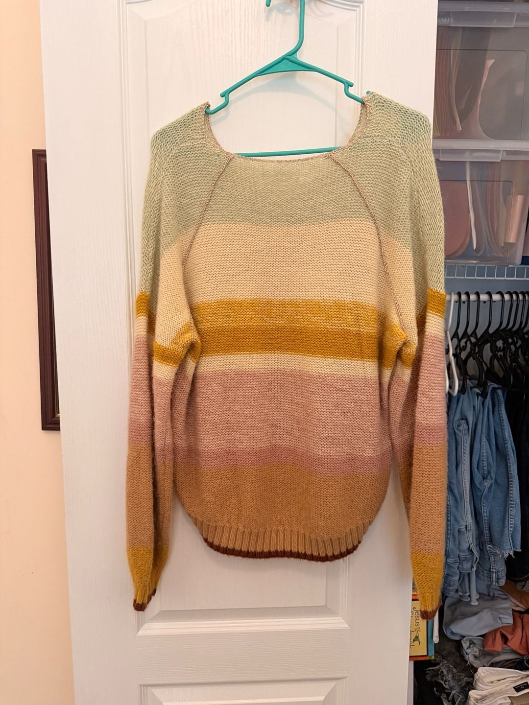 by Anthropologie Striped Sweater Size M Multicolor 3