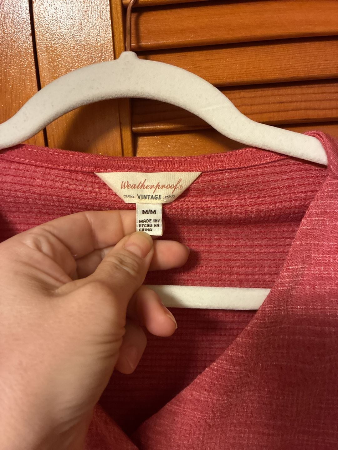 Weatherproof Vintage Tie Front Top Size M Red Heather Short Sleeve 3