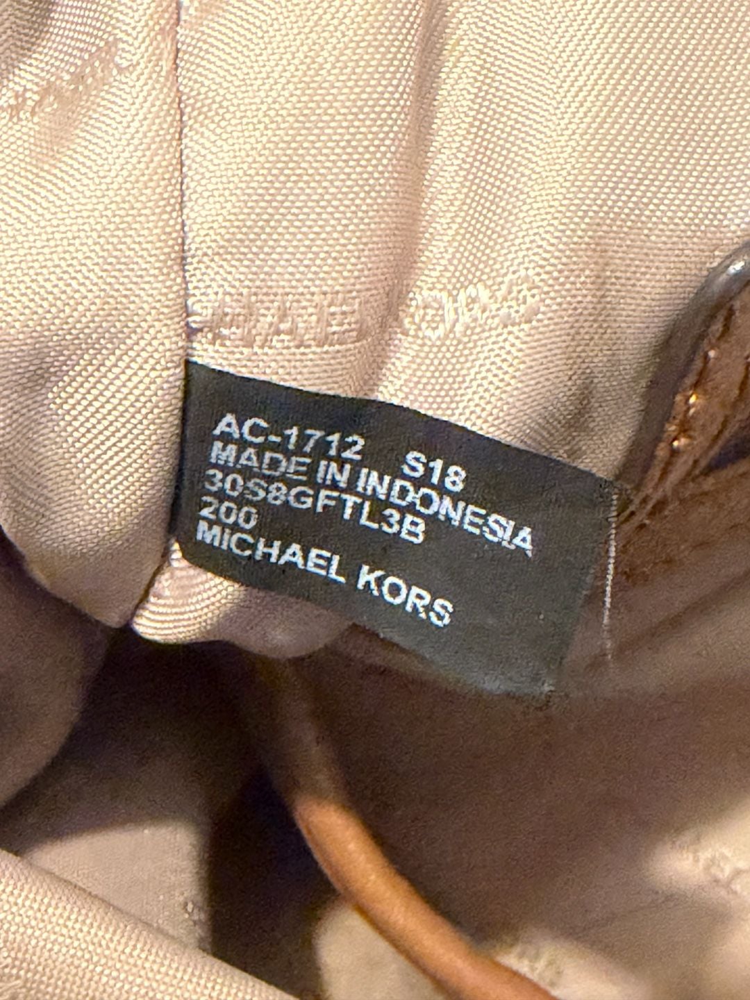 Michael Kors Fulton Large Signature Hobo Shoulder Bag Brown Tan Purse 6