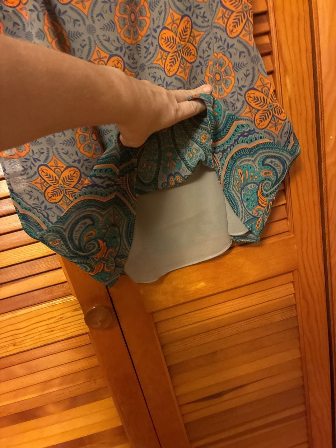 Cabi Arabesque Cami Size XS Orange Gray Print Tank Top 4