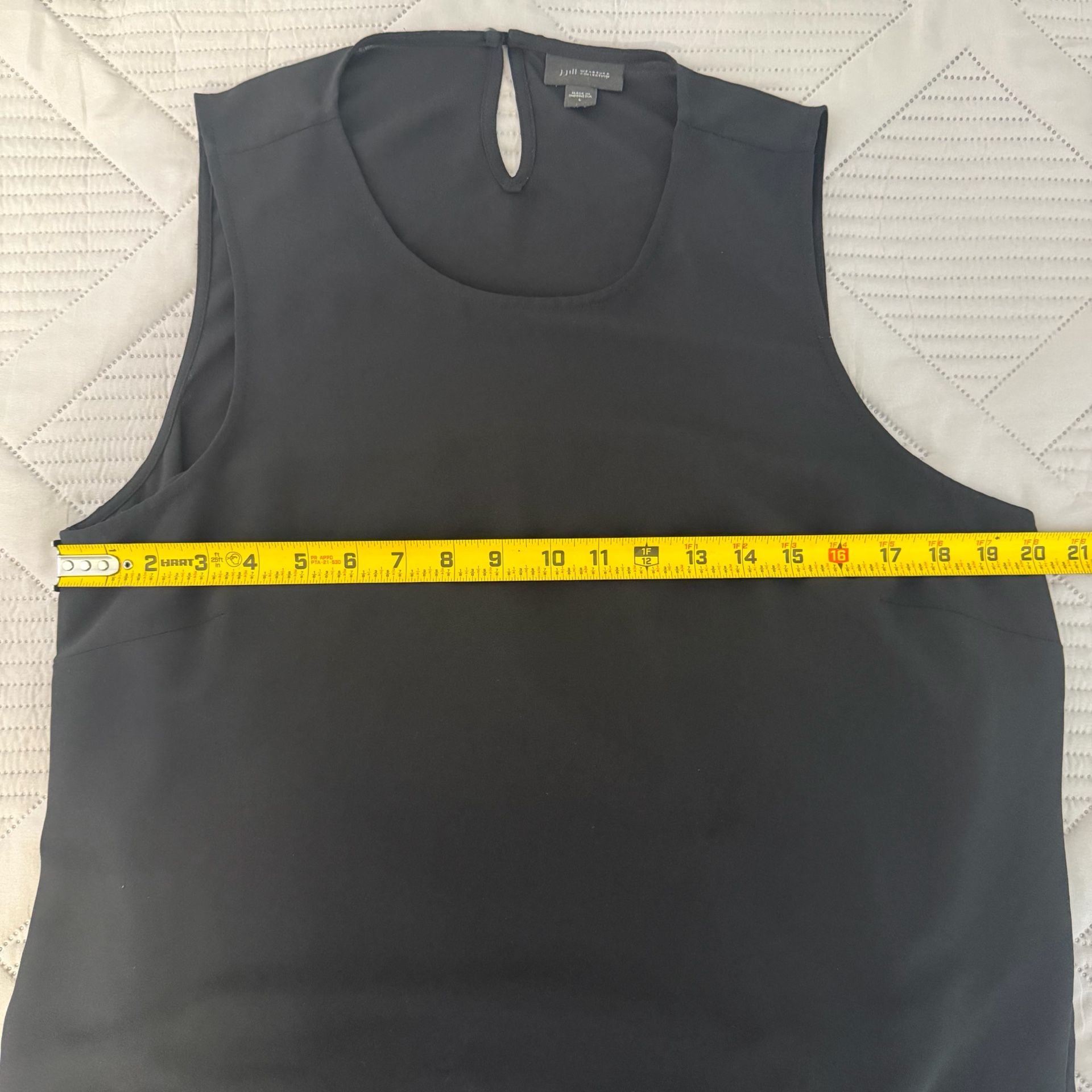 J.Jill Wearever Collection Tank Top Size L Black Asymmetrical 4