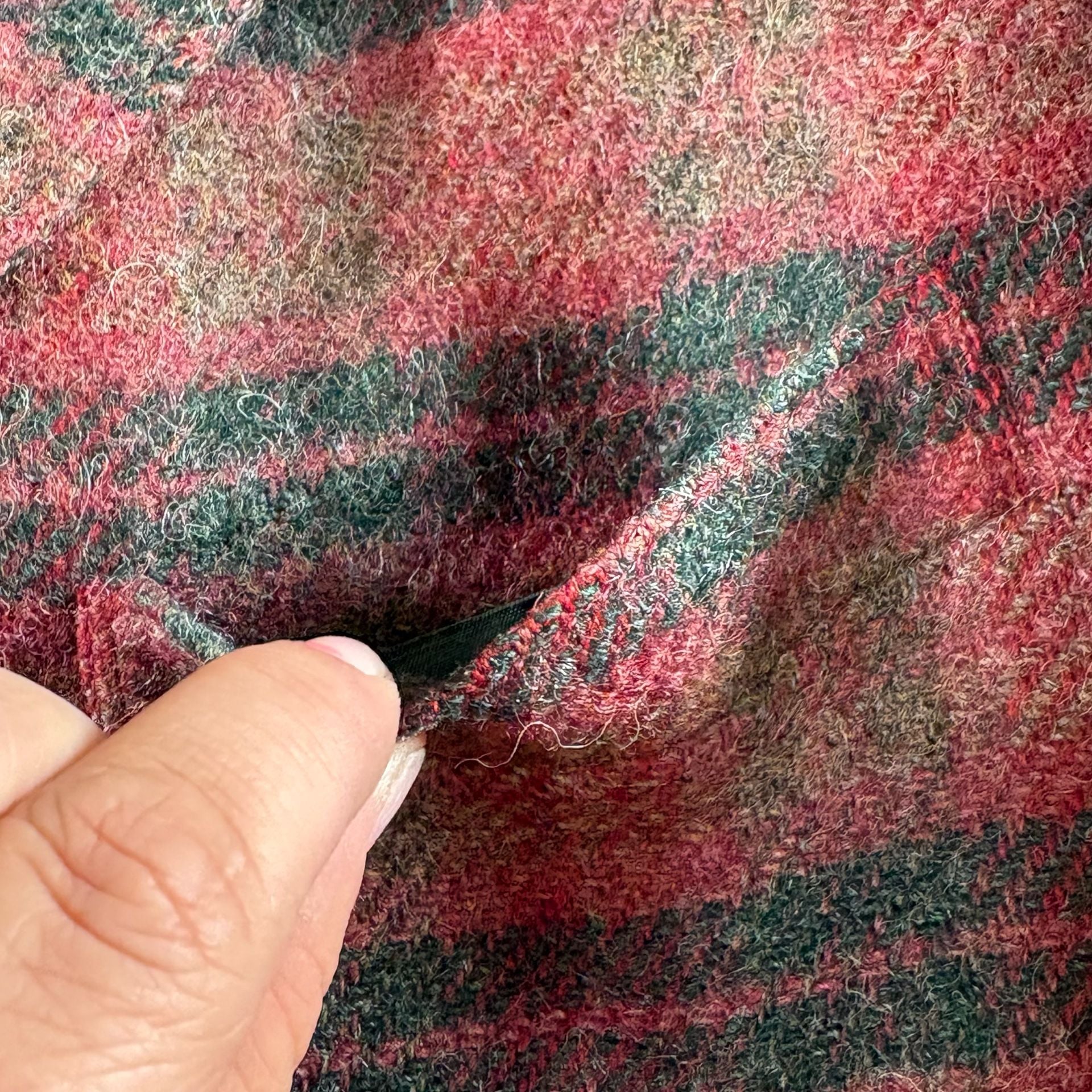 J.G. Hook Plaid Wool Blazer Sport Coat Red Green 9