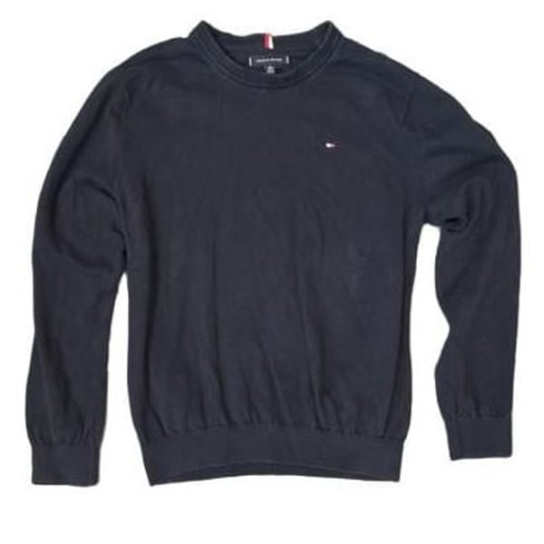 Tommy Hilfiger Crewneck Sweater Size XL Black Cotton Long Sleeve
