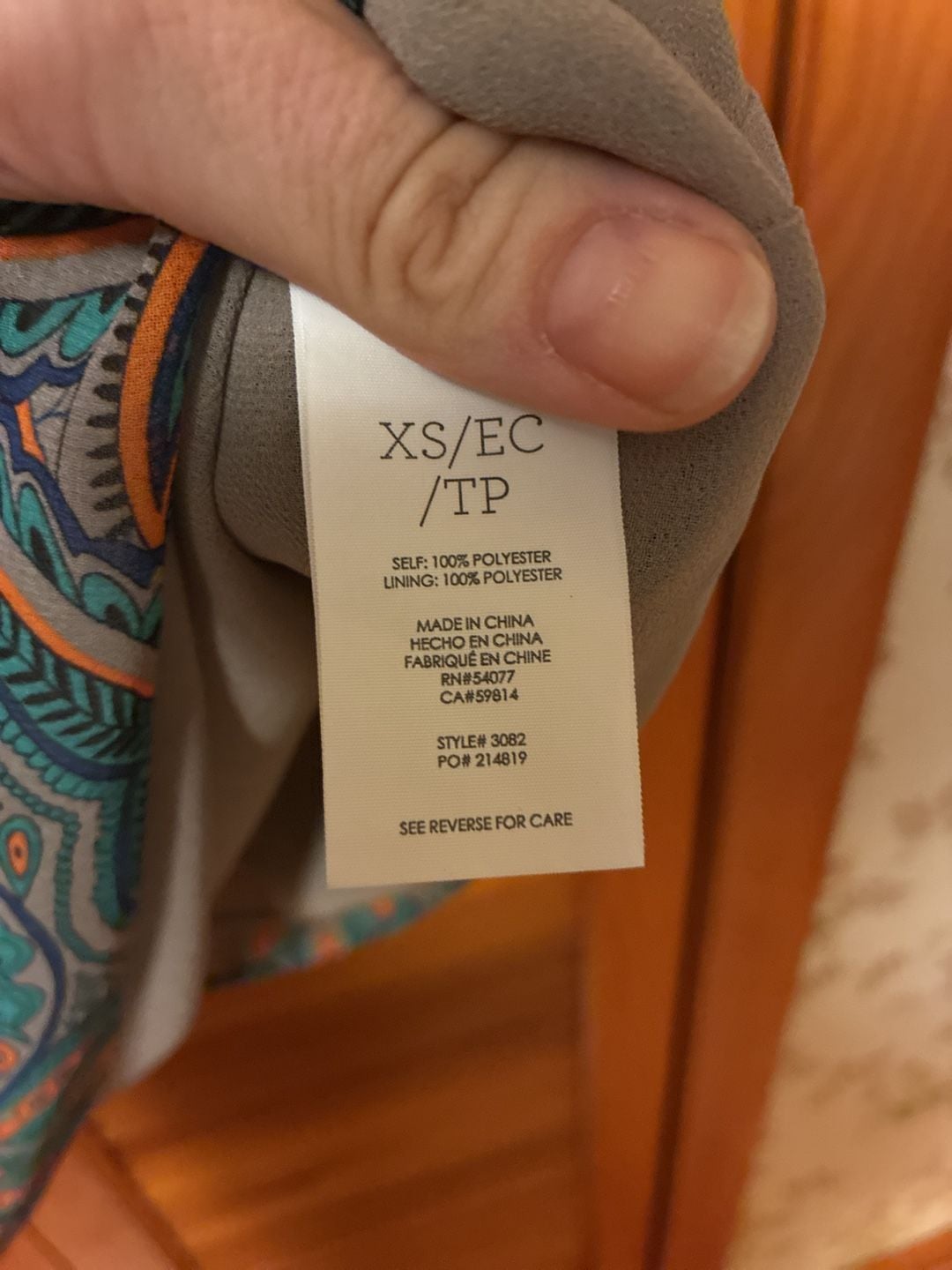 Cabi Arabesque Cami Size XS Orange Gray Print Tank Top 5