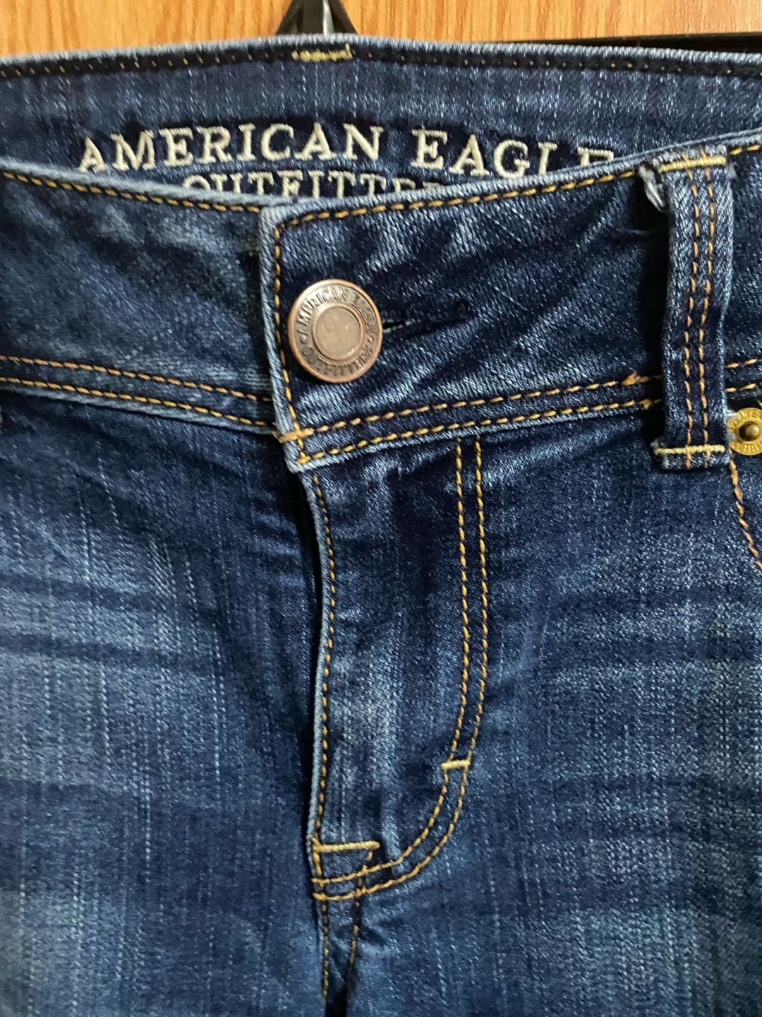 American Eagle Outfitters Kick Boot Jeans Size 8 Long Blue Denim 3