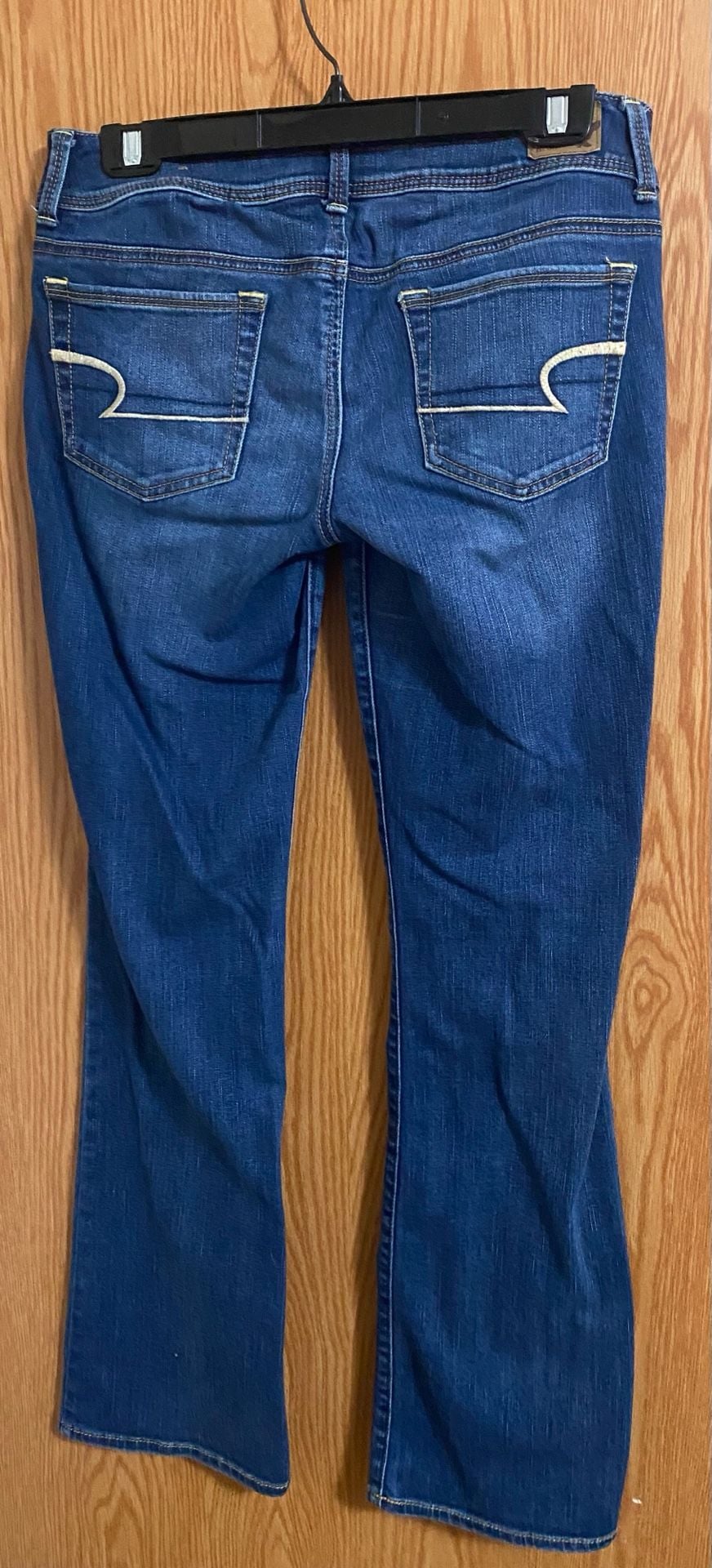 American Eagle Outfitters Kick Boot Jeans Size 8 Long Blue Denim 5