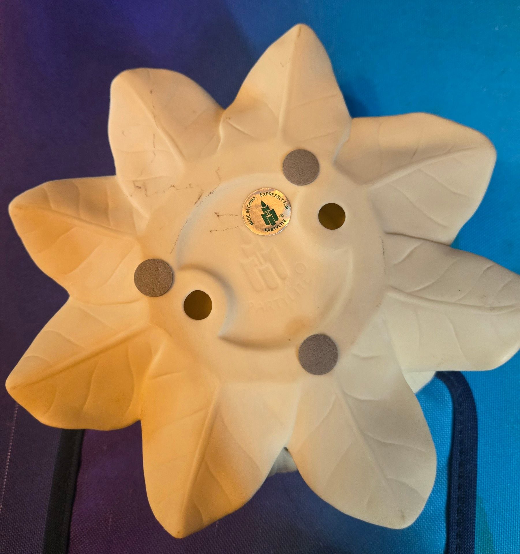 PartyLite Sunflower Candle Holder Ceramic Flower Tealight Yellow 2
