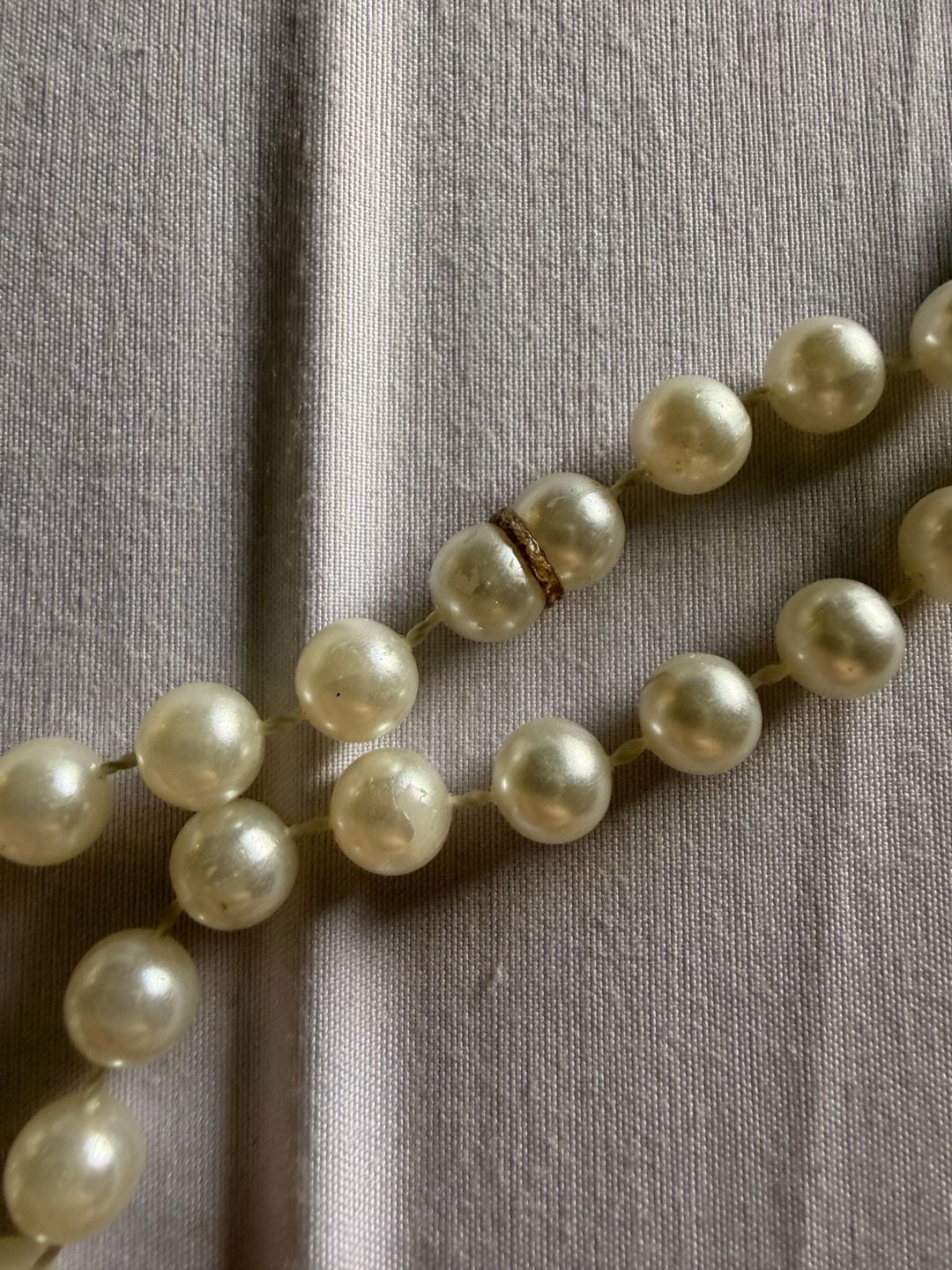 Vintage Long Faux Pearl Necklace Opera Length 3