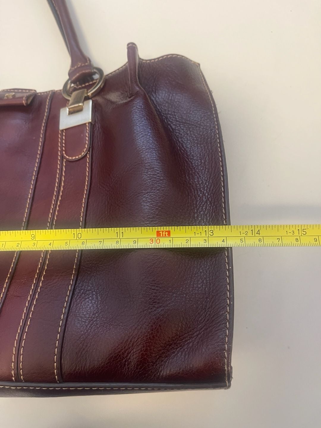 Etienne Aigner Burgundy Leather Shoulder Bag 9