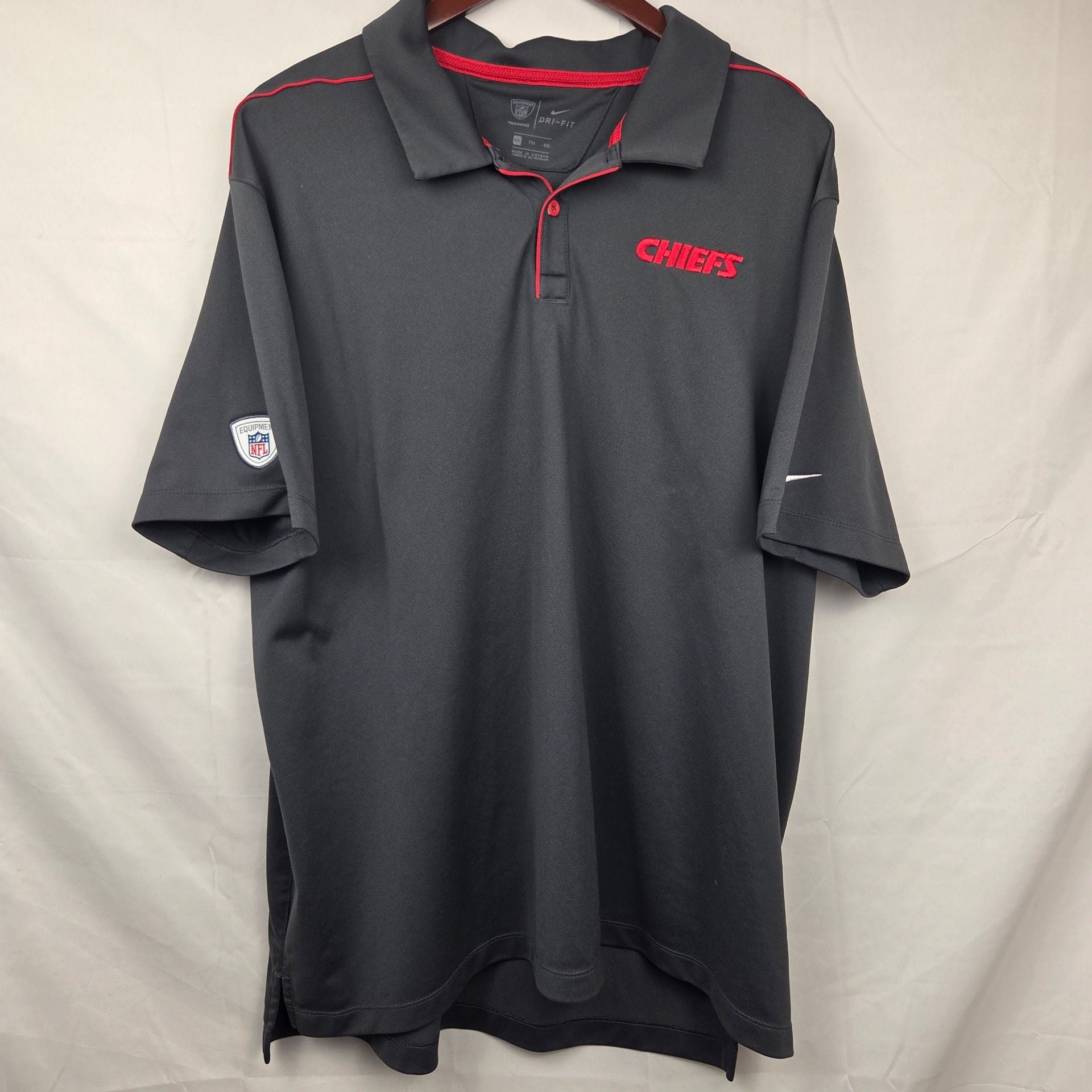 Nike Kansas City Chiefs Dri-FIT Polo Size 2XL Grey NFL Football 3