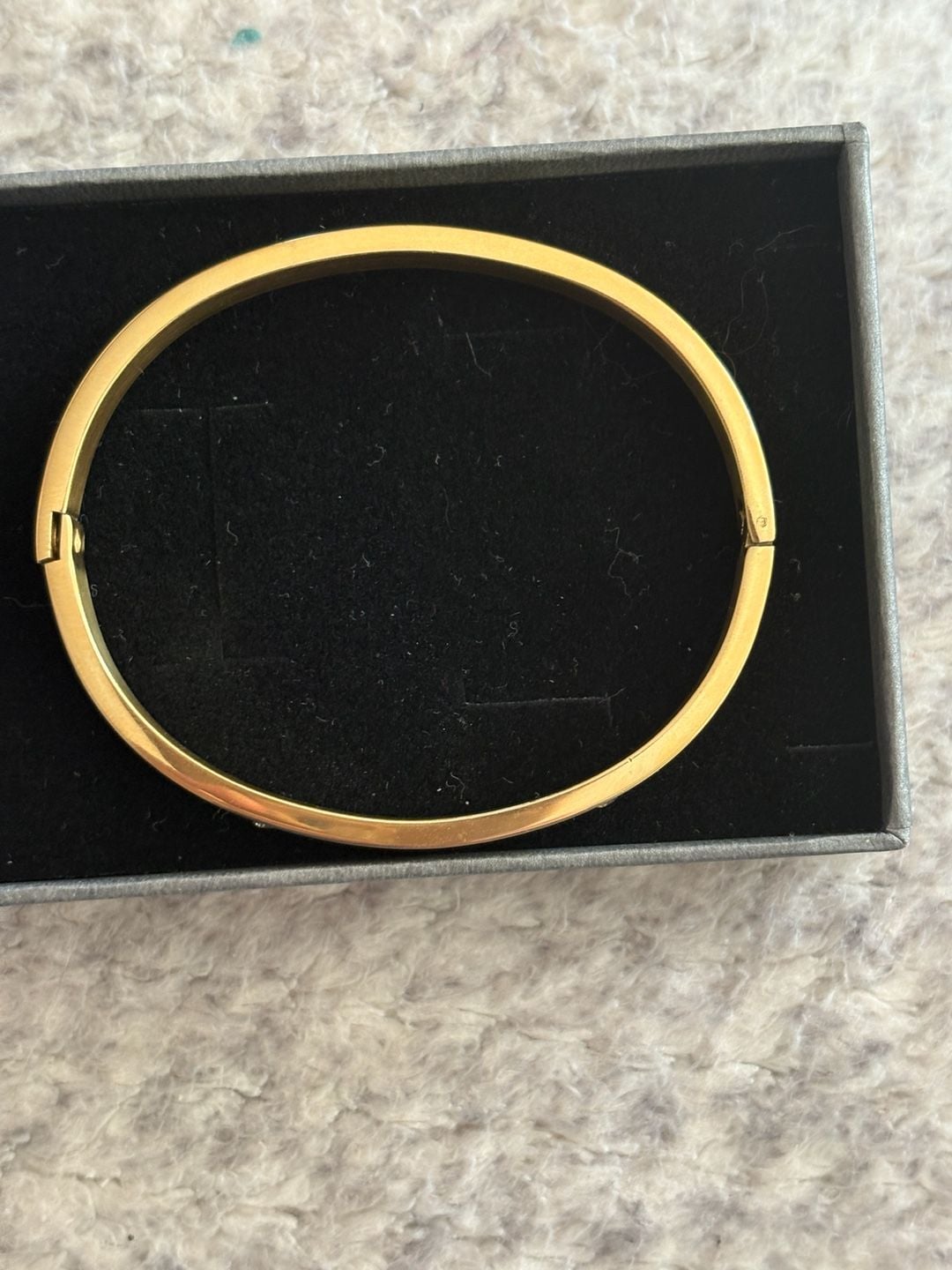 Sibora Gold-Tone Stone Accent Kada Bangle for Men and Women 5