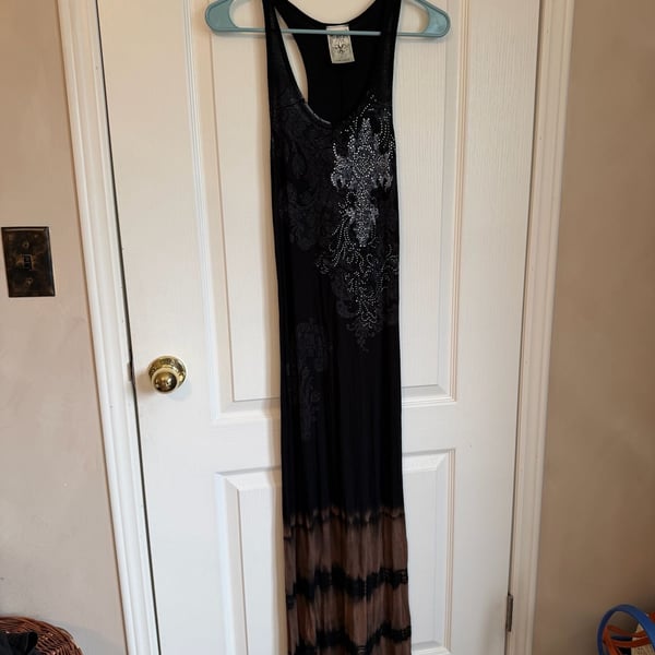 Vocal Maxi Dress Black Tie Dye