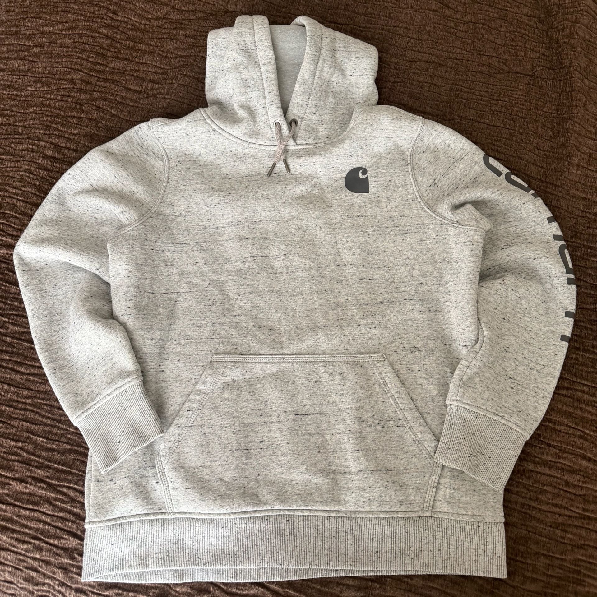 Carhartt Clarksburg Hoodie Size L (12-14) Gray Heather Relaxed Fit 2