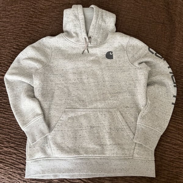Carhartt Clarksburg Hoodie Size L (12-14) Gray Heather Relaxed Fit