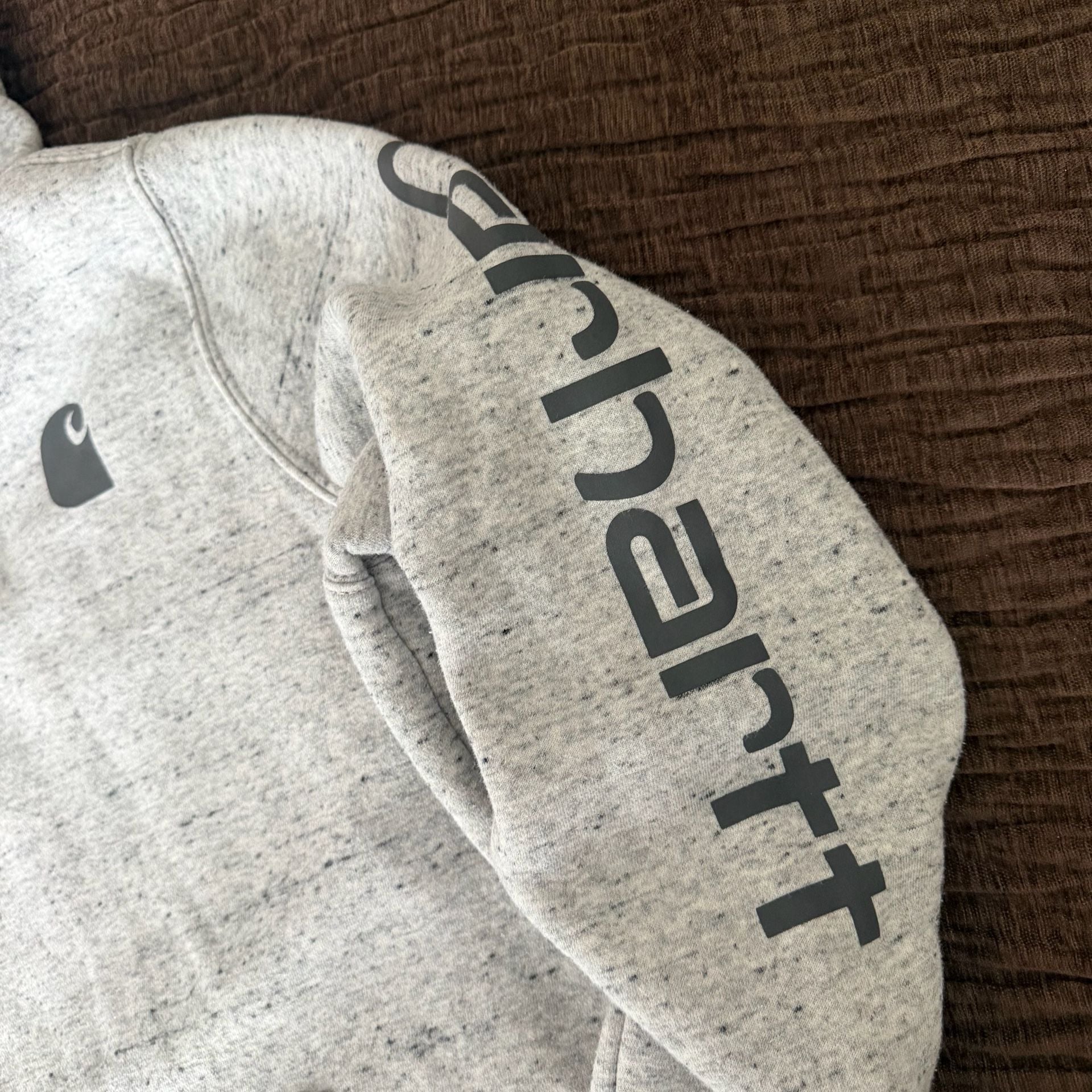 Carhartt Clarksburg Hoodie Size L (12-14) Gray Heather Relaxed Fit 4