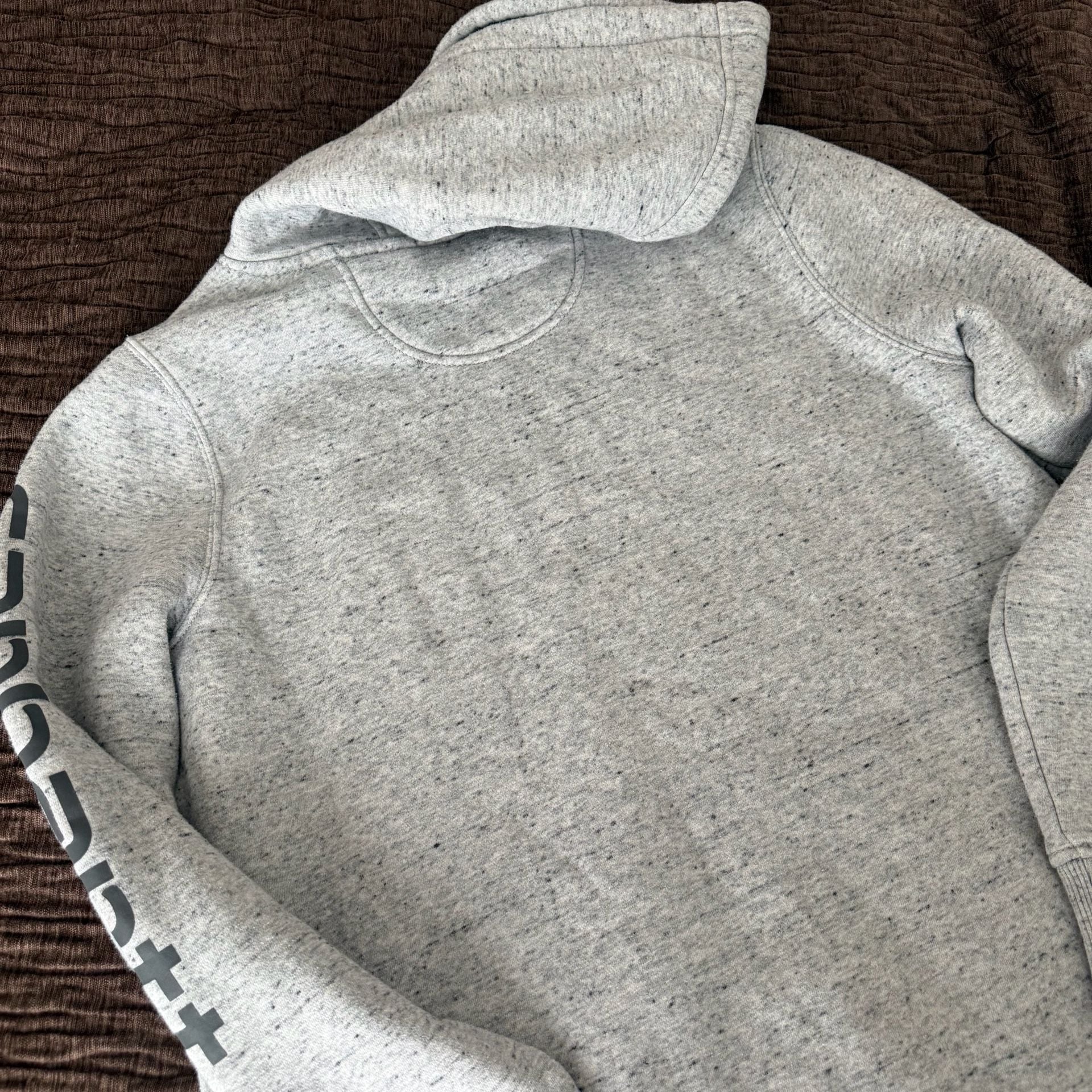 Carhartt Clarksburg Hoodie Size L (12-14) Gray Heather Relaxed Fit 5