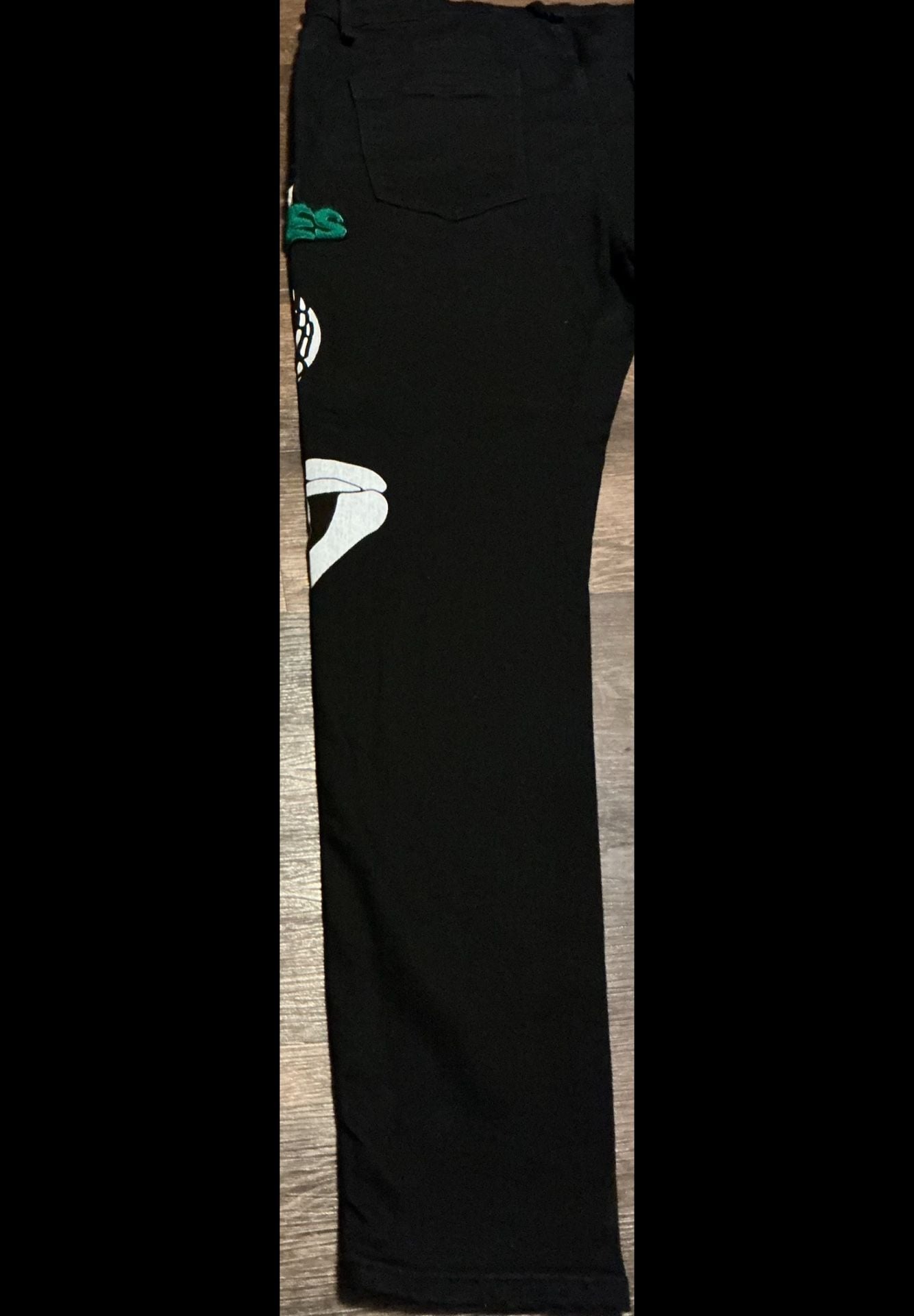 Lifted Anchors Burning Bridges Skeleton Graphic Black Jeans 10
