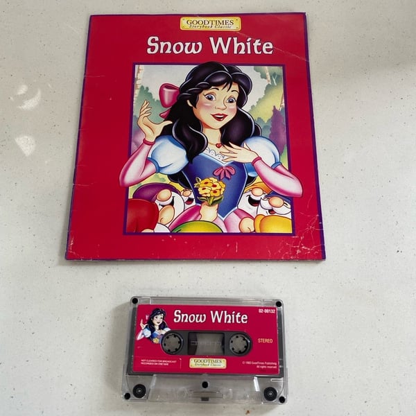 GoodTimes Snow White Storybook Classic Book and Cassette Tape 1993