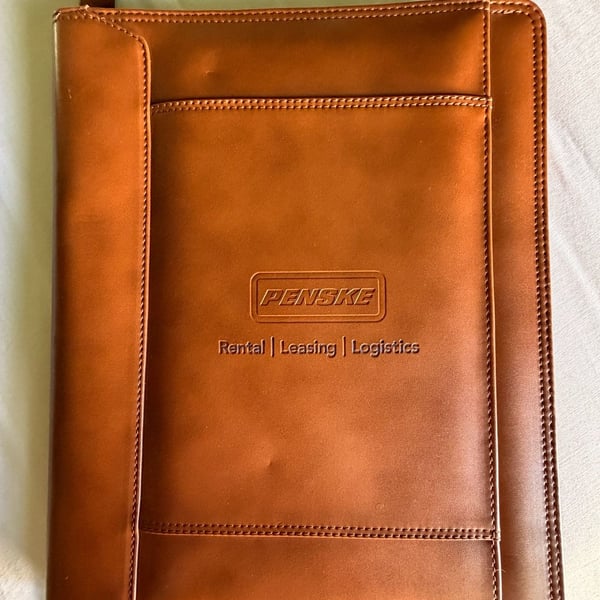 Penske Leather Portfolio Padfolio Brown