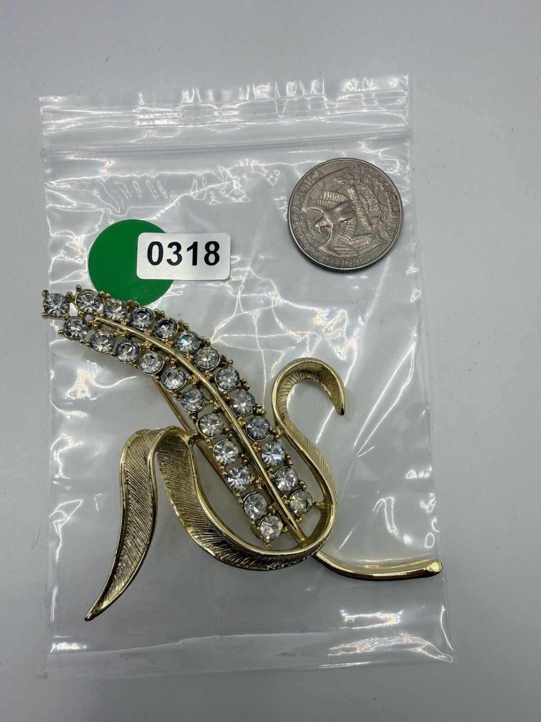 Sarah Coventry Radiance Corn Husk Wheat Brooch Pin 4