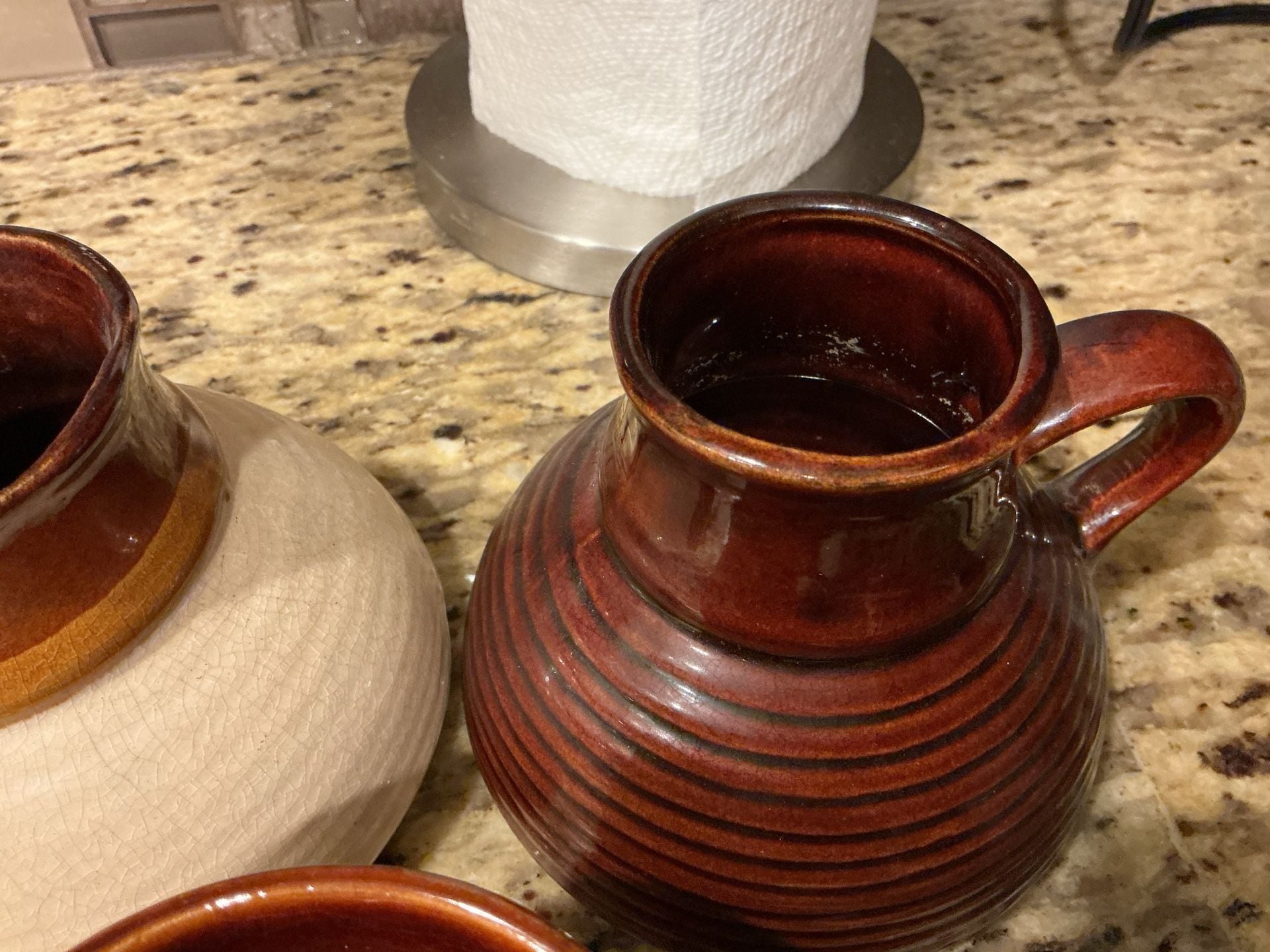 Vintage Stoneware Pottery Wheat Pattern Set 4