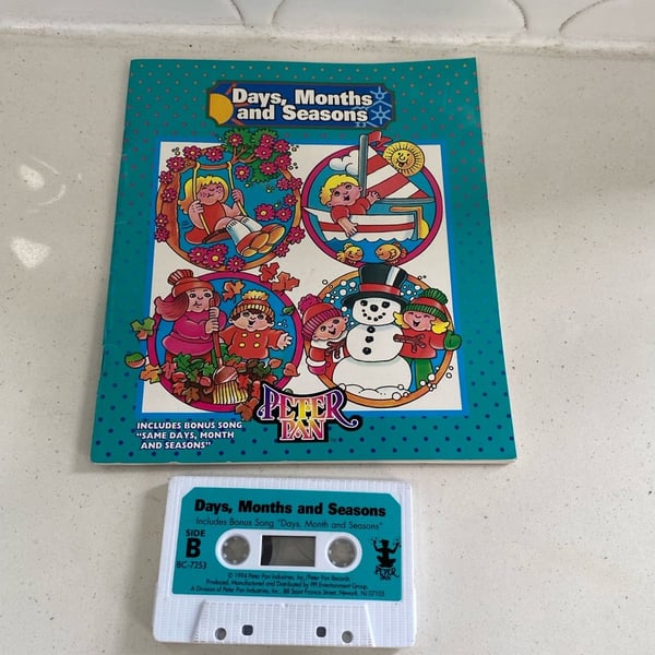 Peter Pan Days Months and Seasons Book and Cassette Tape 1994