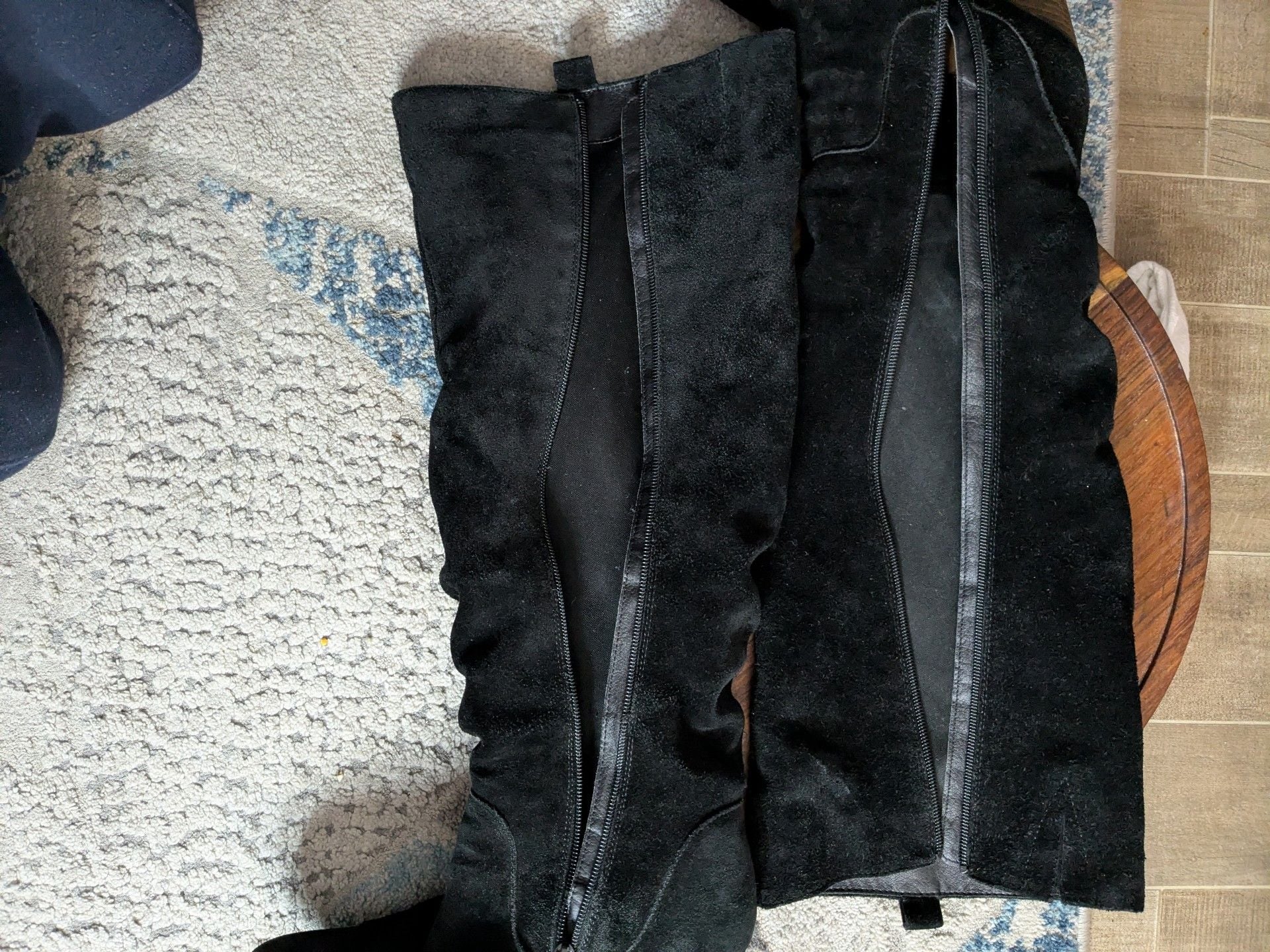 Levity Ursula Boots Size 9 M Black Suede Slouchy Knee High Heels 8