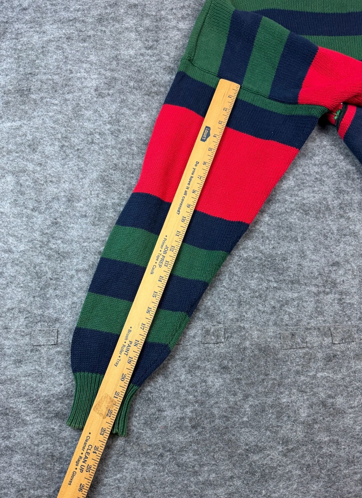 Hathaway Golf Striped Sweater Size XL Green Navy Red 5
