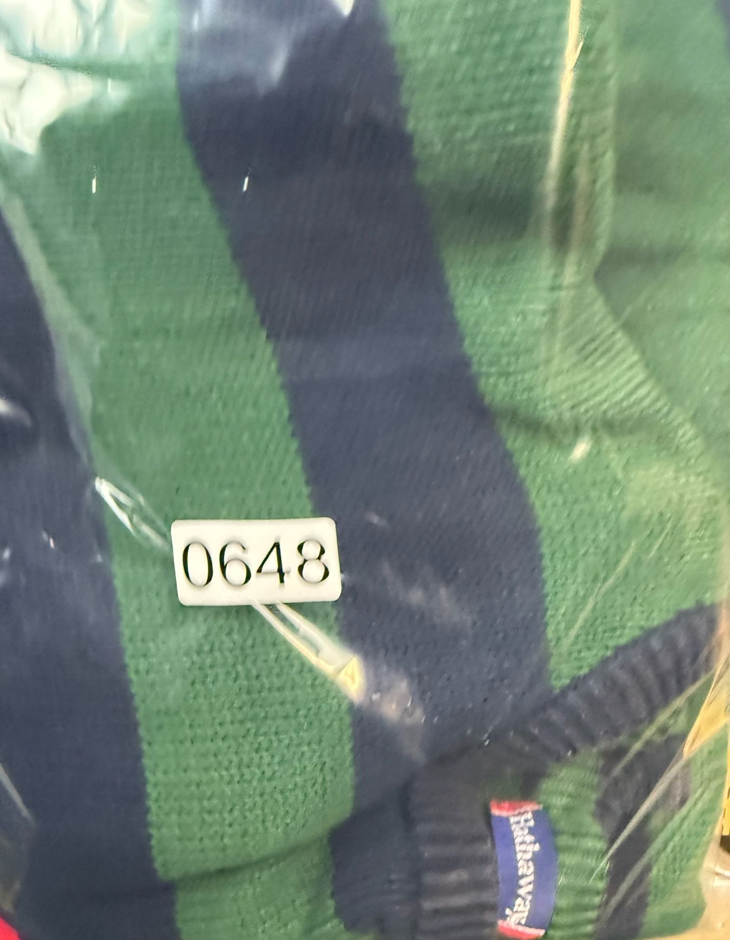 Hathaway Golf Striped Sweater Size XL Green Navy Red 9