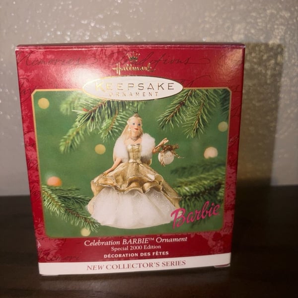 Hallmark Keepsake Celebration Barbie Ornament Special 2000 Edition #1 In Box