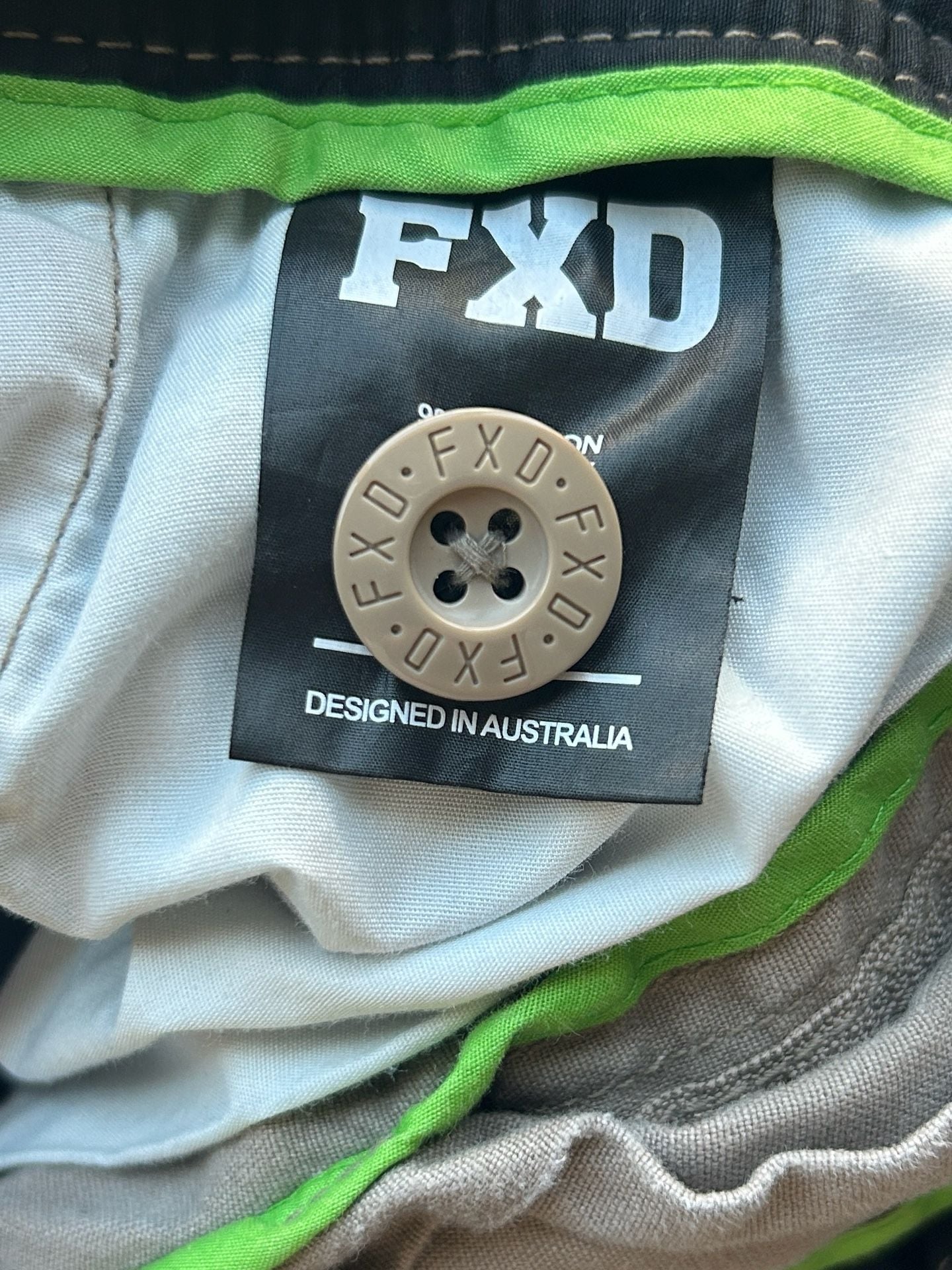 Fxd WP3 Work Pants 32W x 30L Khaki Stretch Cargo 15