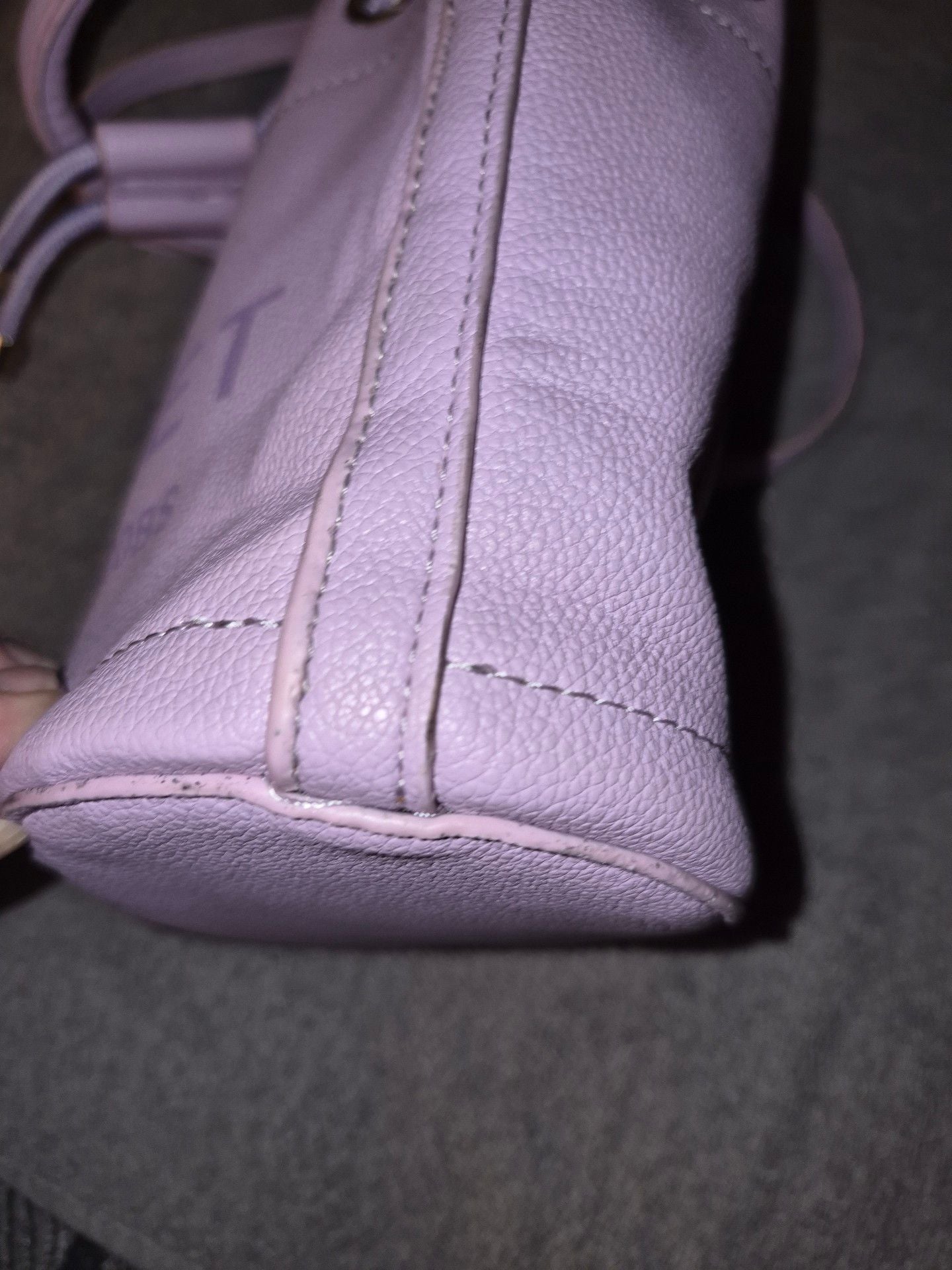 The Leather Bucket Bag Wisteria Purple 6