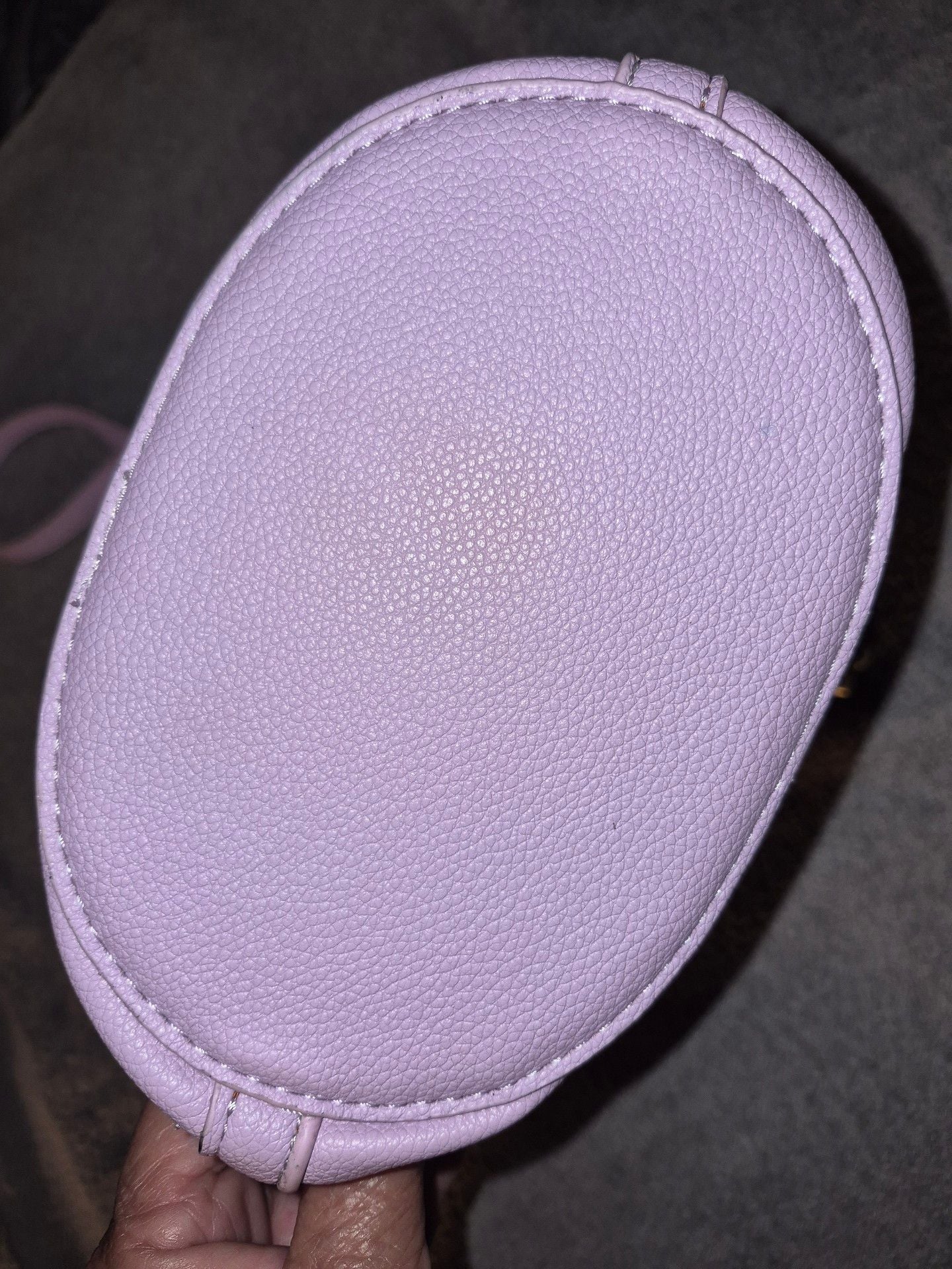 The Leather Bucket Bag Wisteria Purple 8