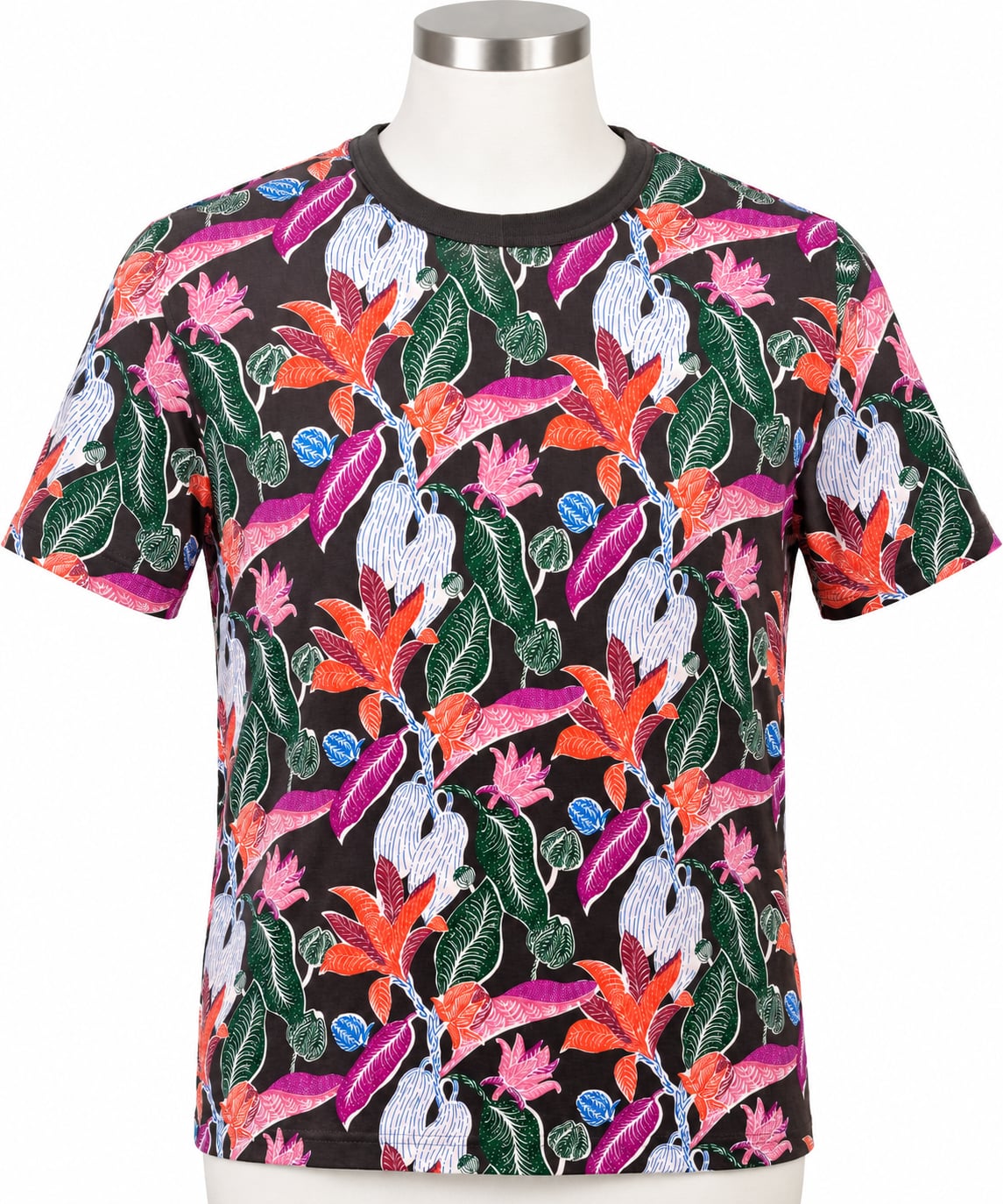 Scotch & Soda Men’s Large Crewneck Graphic Print Floral T-Shirt Organic Cotton 2
