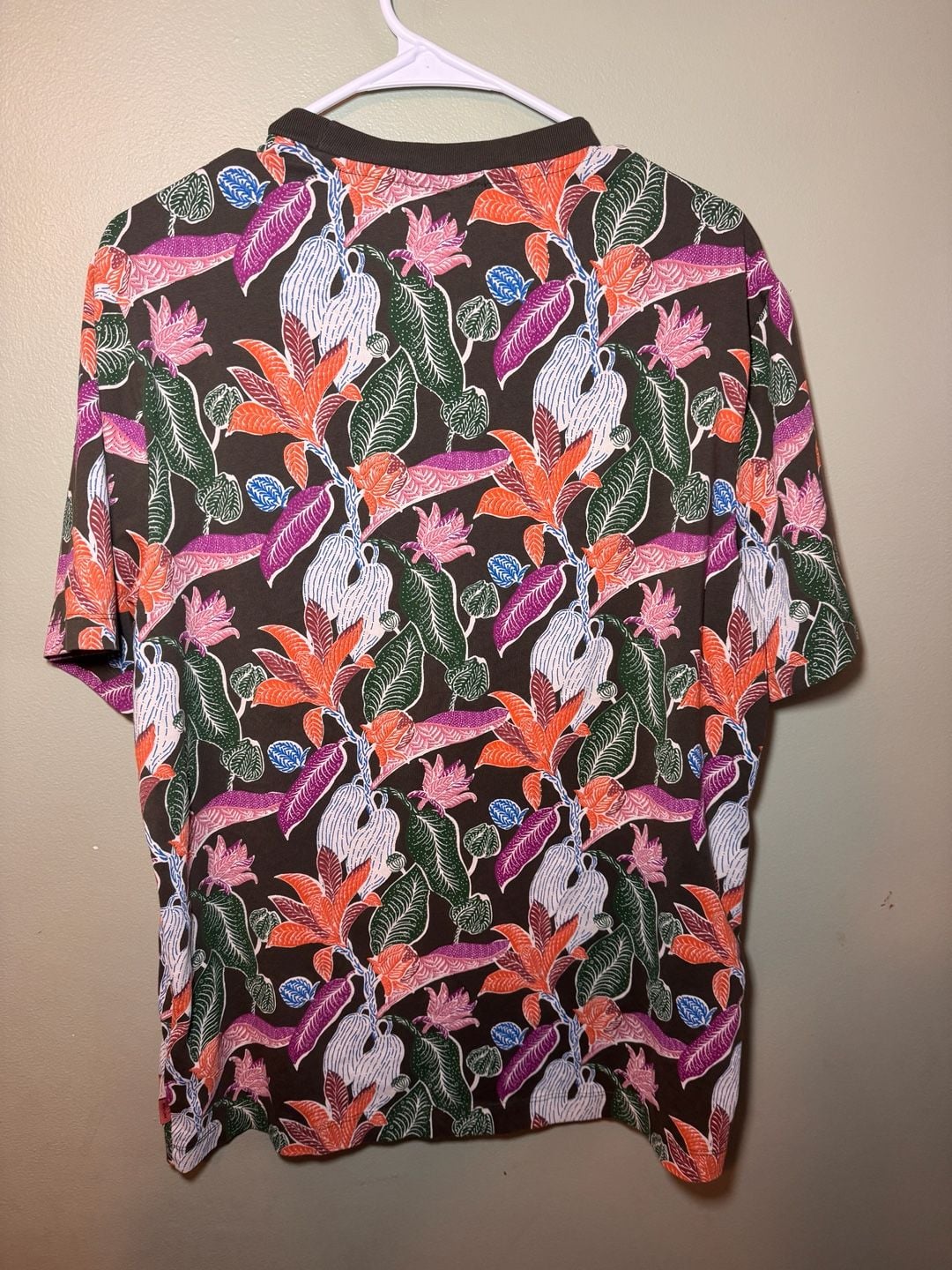 Scotch & Soda Men’s Large Crewneck Graphic Print Floral T-Shirt Organic Cotton 4