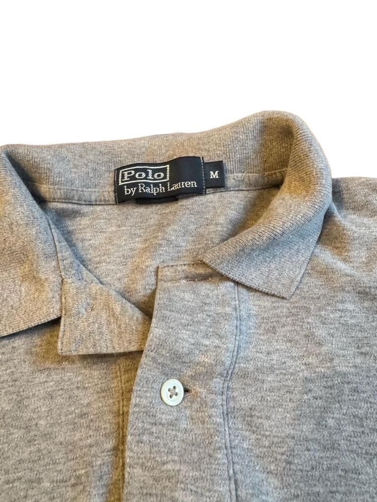 Polo By Ralph Lauren Long Sleeve Polo Shirt Size M Gray Cotton 3