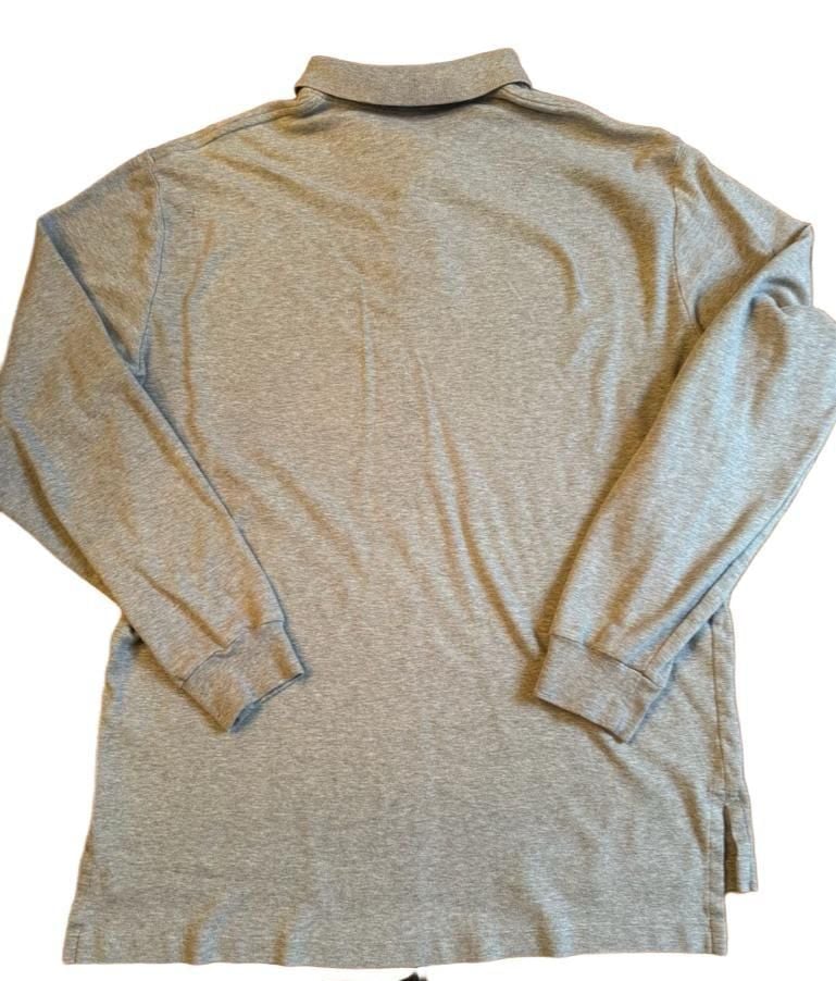 Polo By Ralph Lauren Long Sleeve Polo Shirt Size M Gray Cotton 6