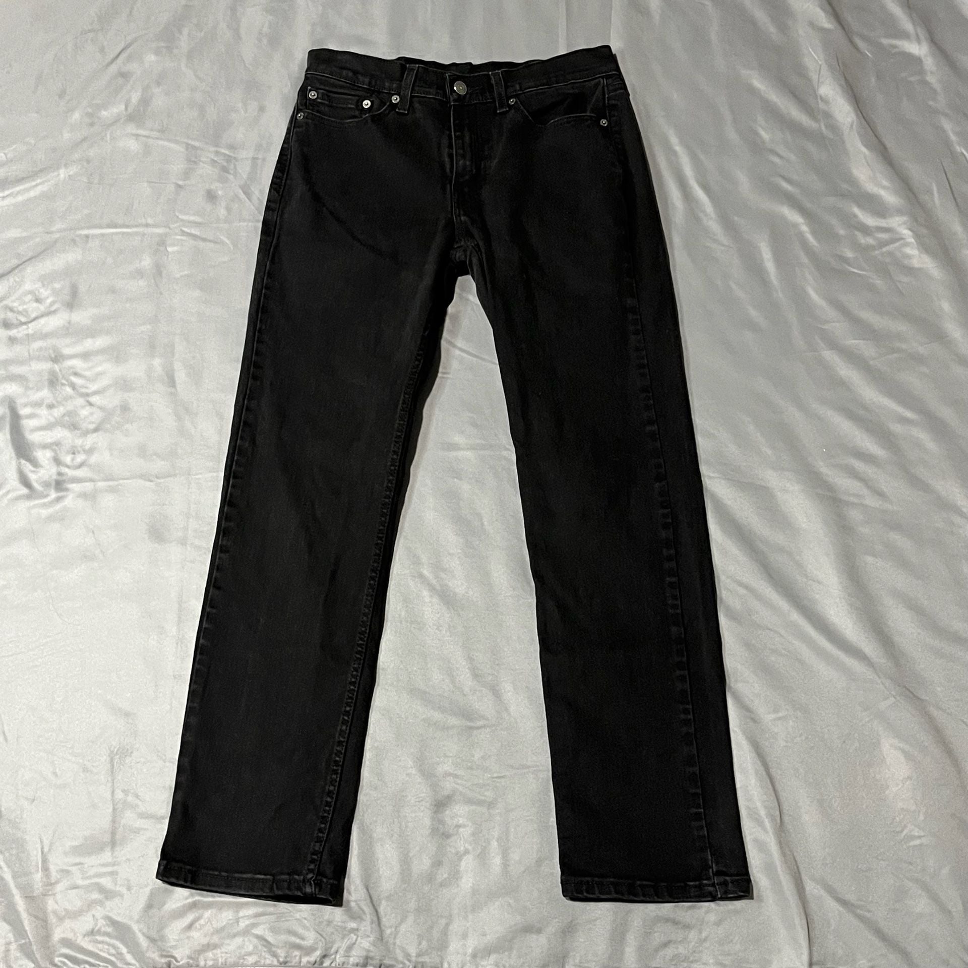Levi's 514 Slim Straight Jeans Size 29x30 Black Denim 2