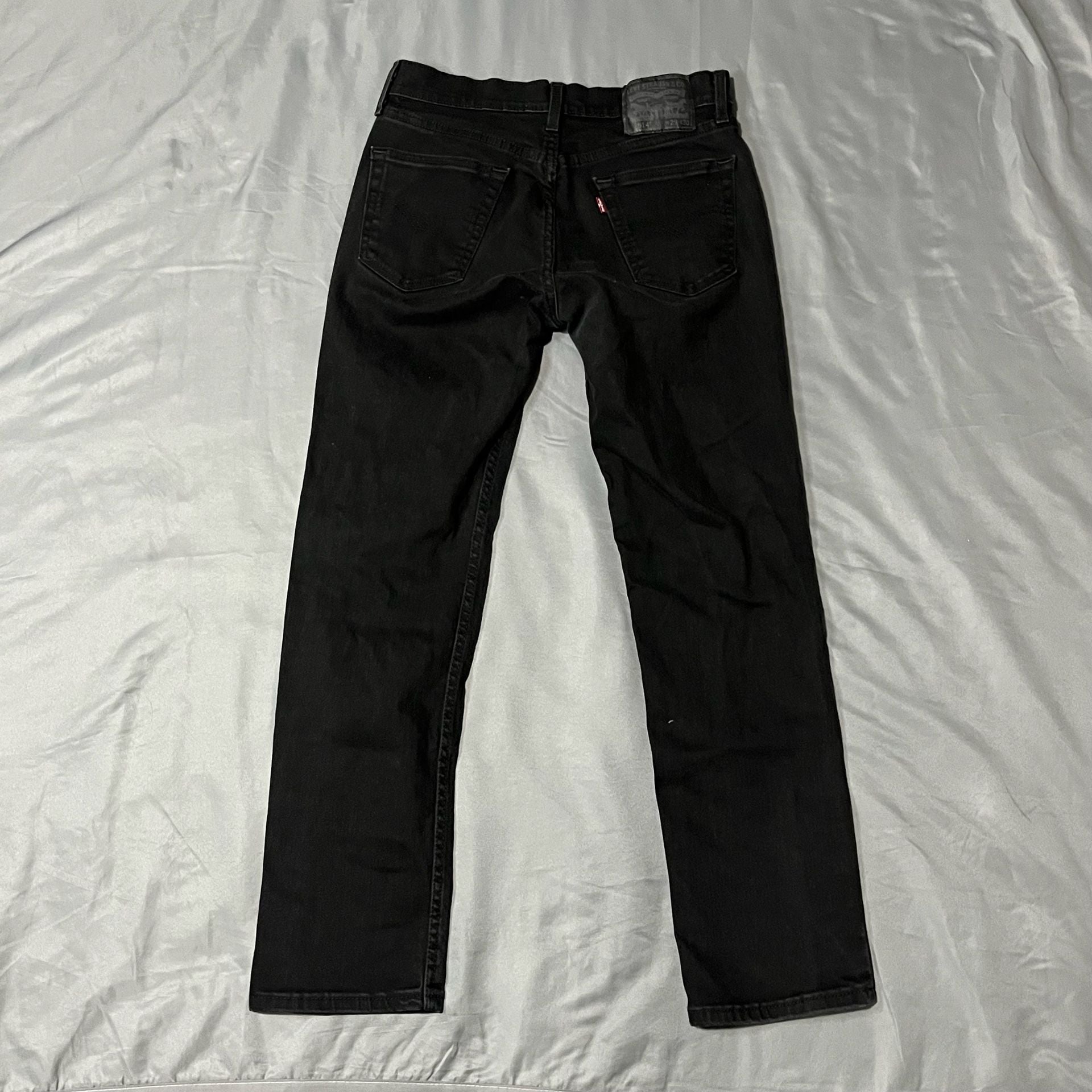 Levi's 514 Slim Straight Jeans Size 29x30 Black Denim 3