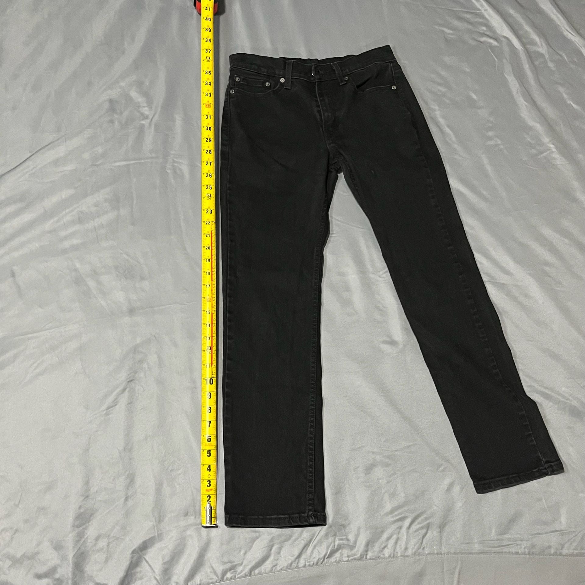 Levi's 514 Slim Straight Jeans Size 29x30 Black Denim 6
