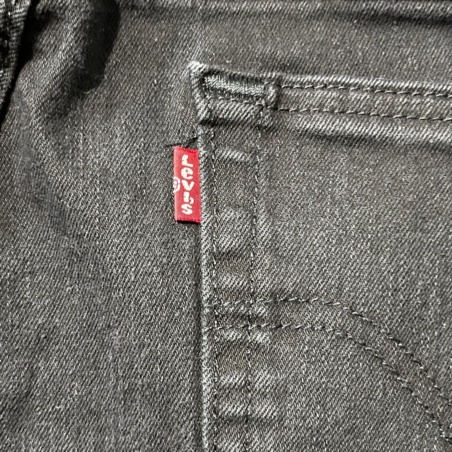 Levi's 514 Slim Straight Jeans Size 29x30 Black Denim 11