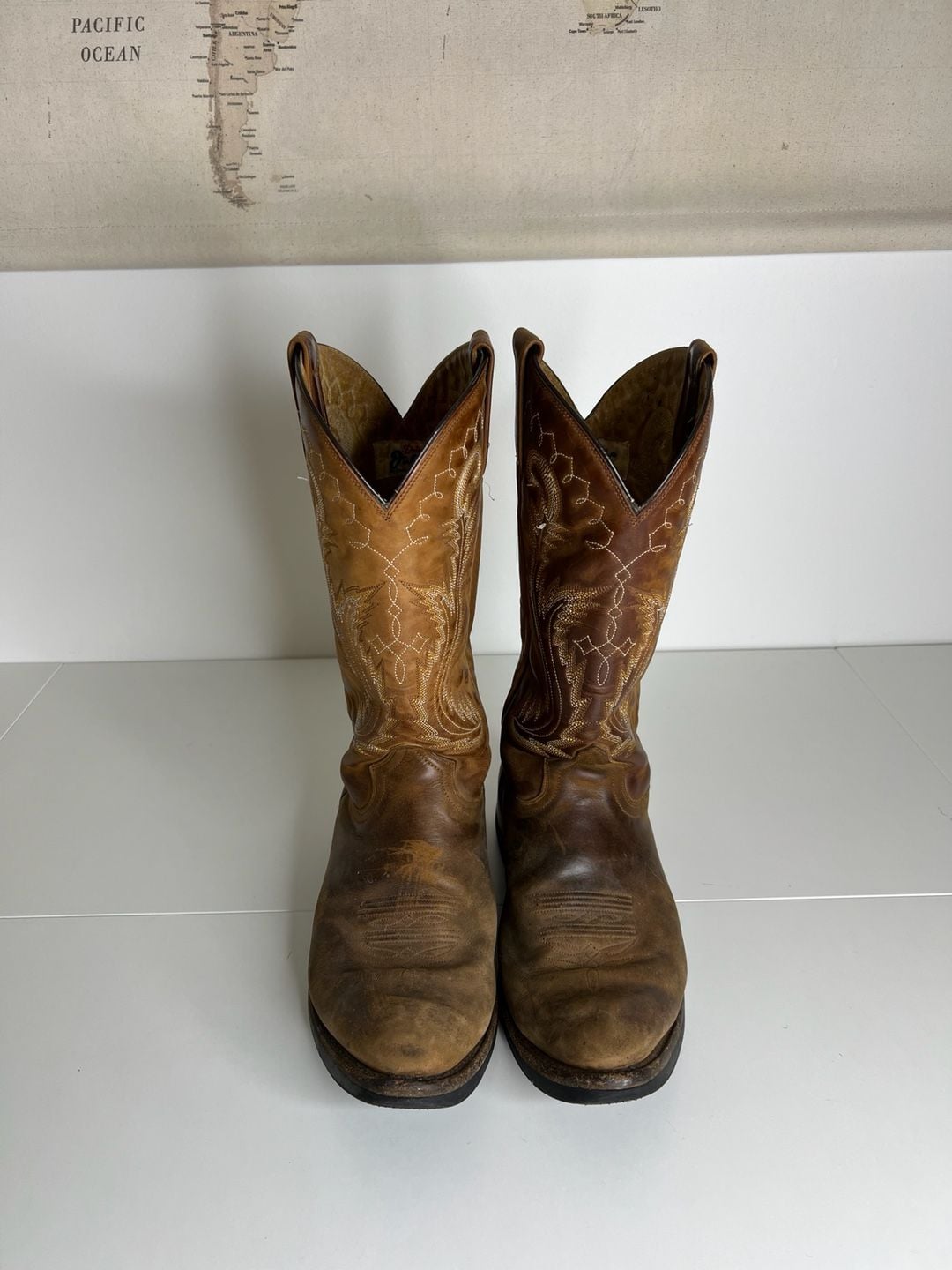 Botas Jaca Western Cowboy Boots Tan Leather 3