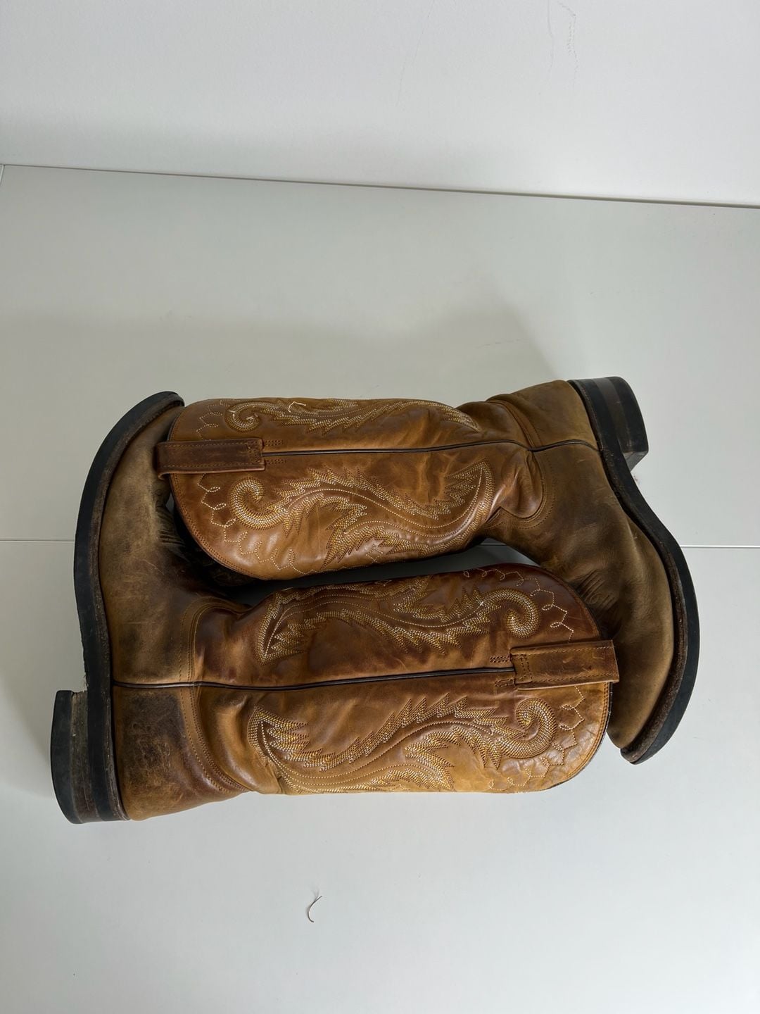 Botas Jaca Western Cowboy Boots Tan Leather 5