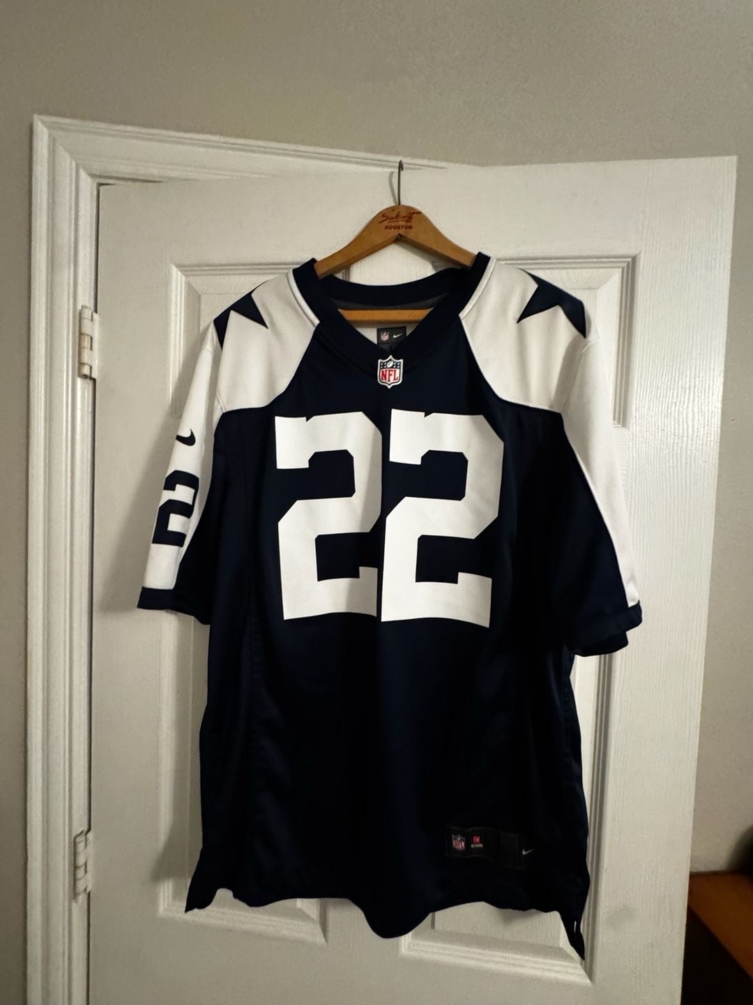 Nike Dallas Cowboys E. Smith 22 Jersey Size L Blue White Alternate 2